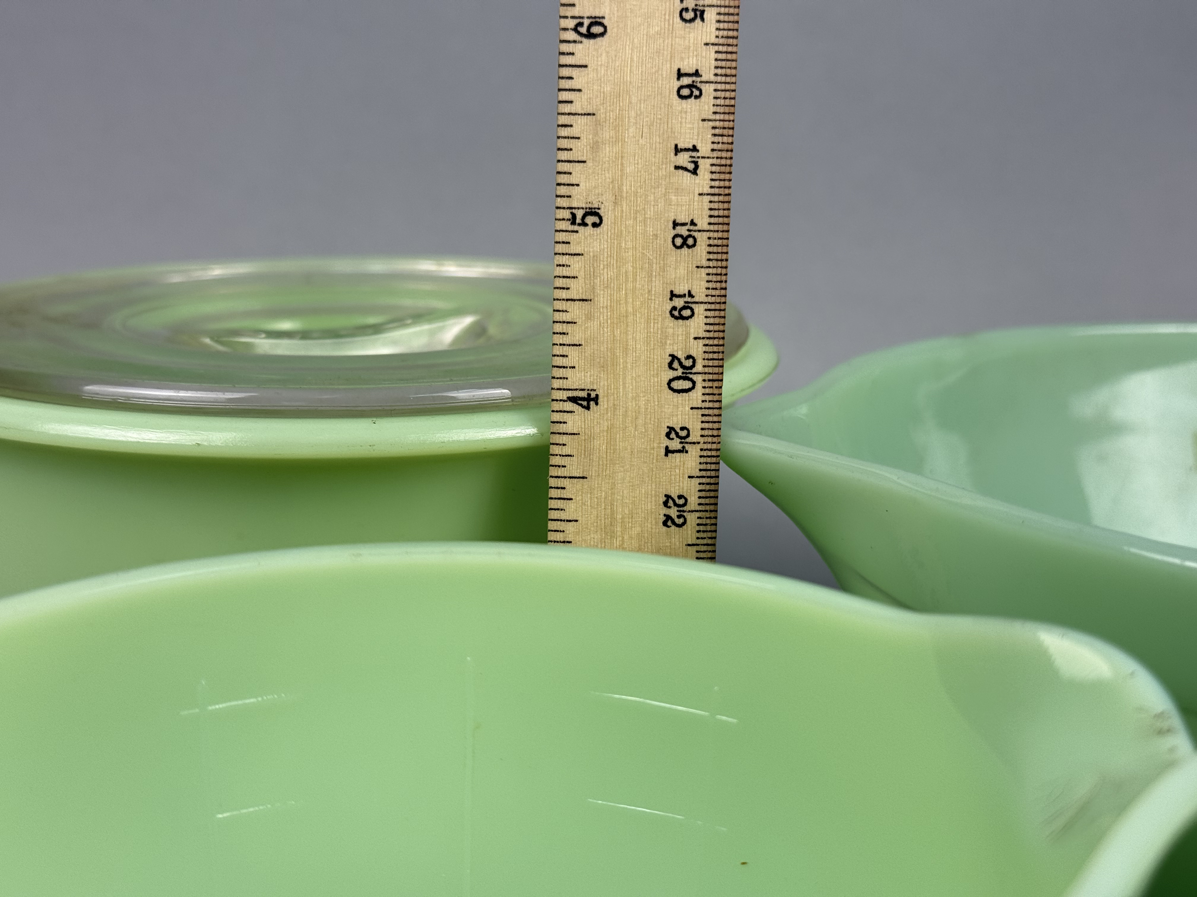 Five-Pieces of Fire-King Jadeite Kitchenware
