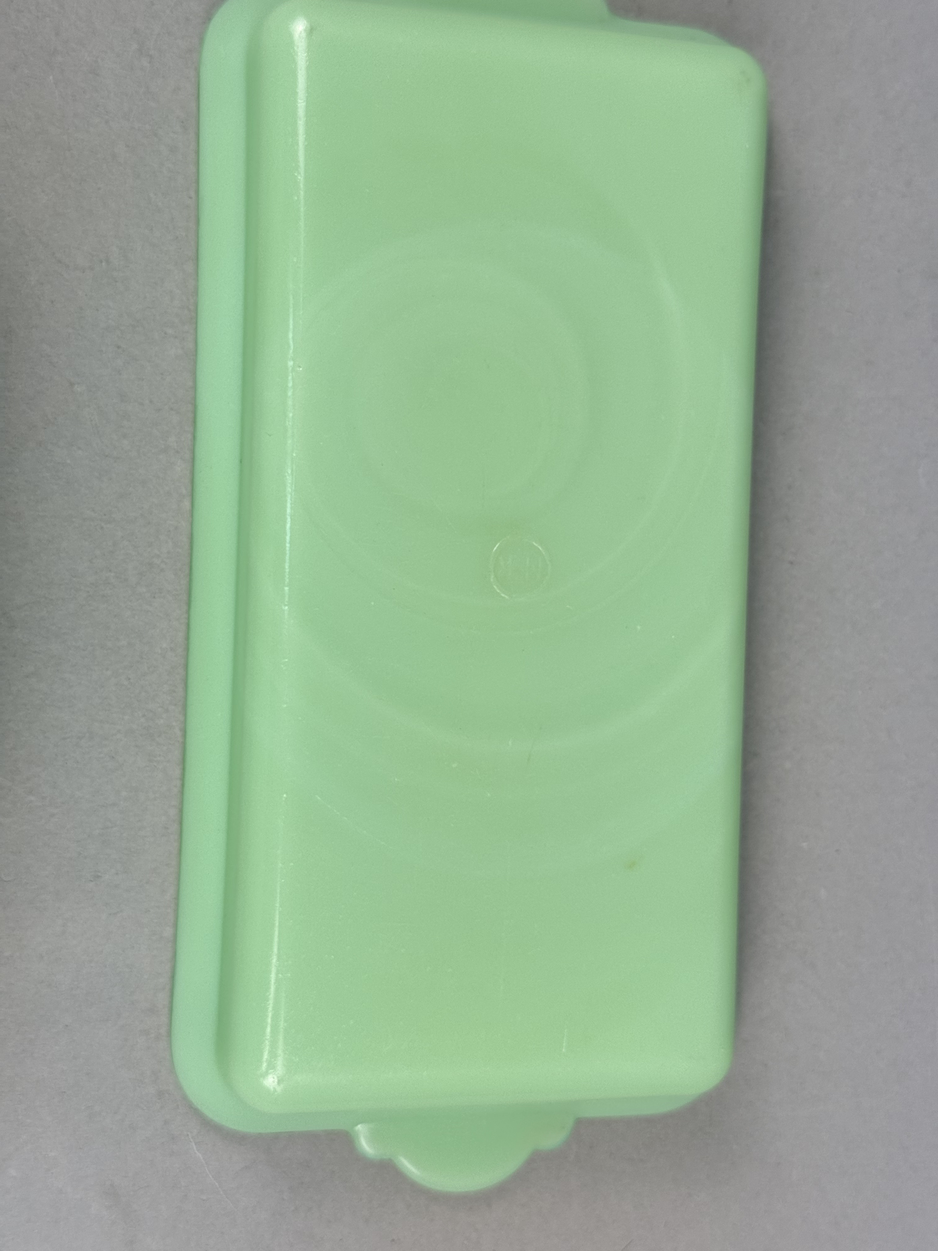 McKee Glass Jadeite Uranium Glass Butter Dish
