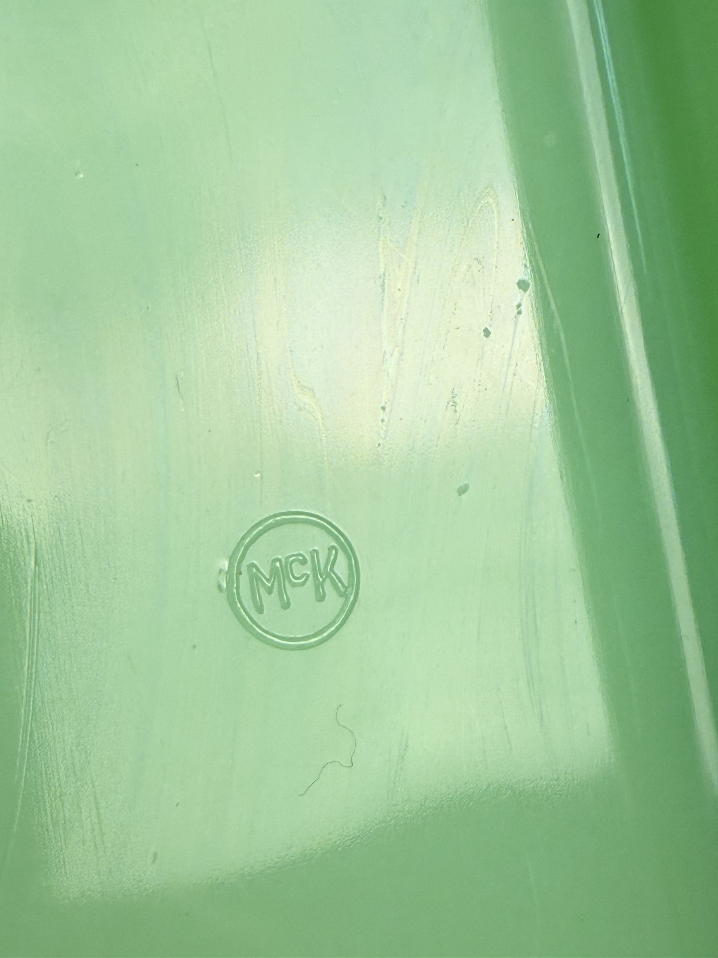 McKee Glass Jadeite Uranium Glass Butter Dish