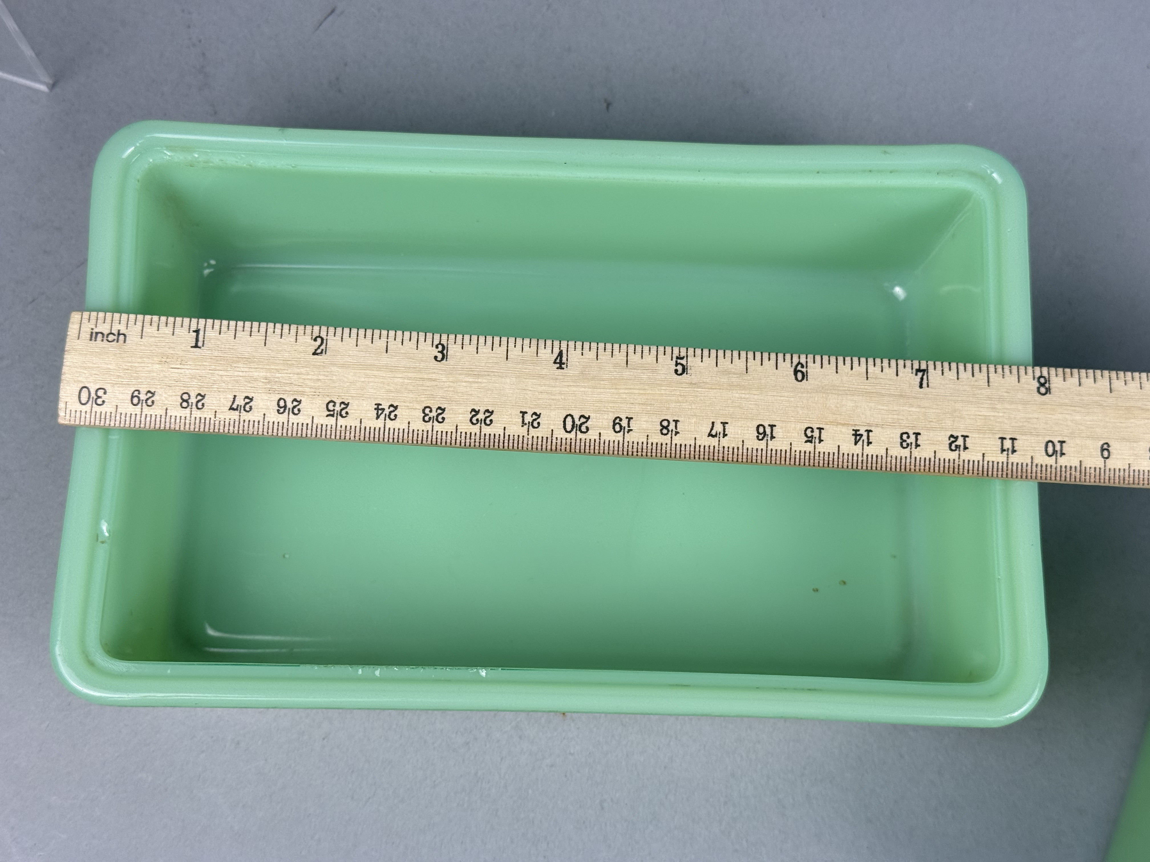 Vintage Jadeite Uranium Glass Refrigerator Dishes
