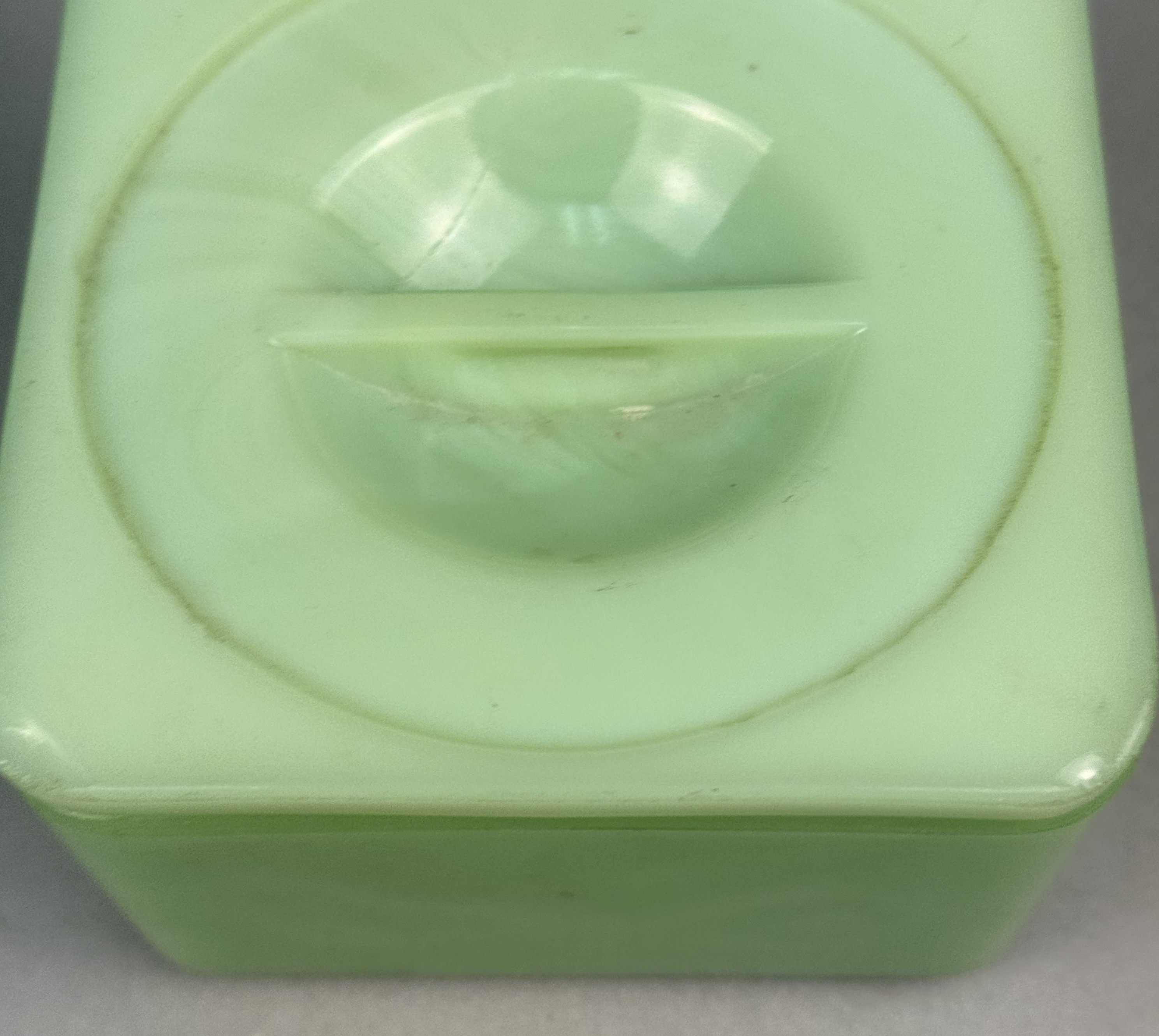 Vintage Jadeite Uranium Glass Refrigerator Dishes