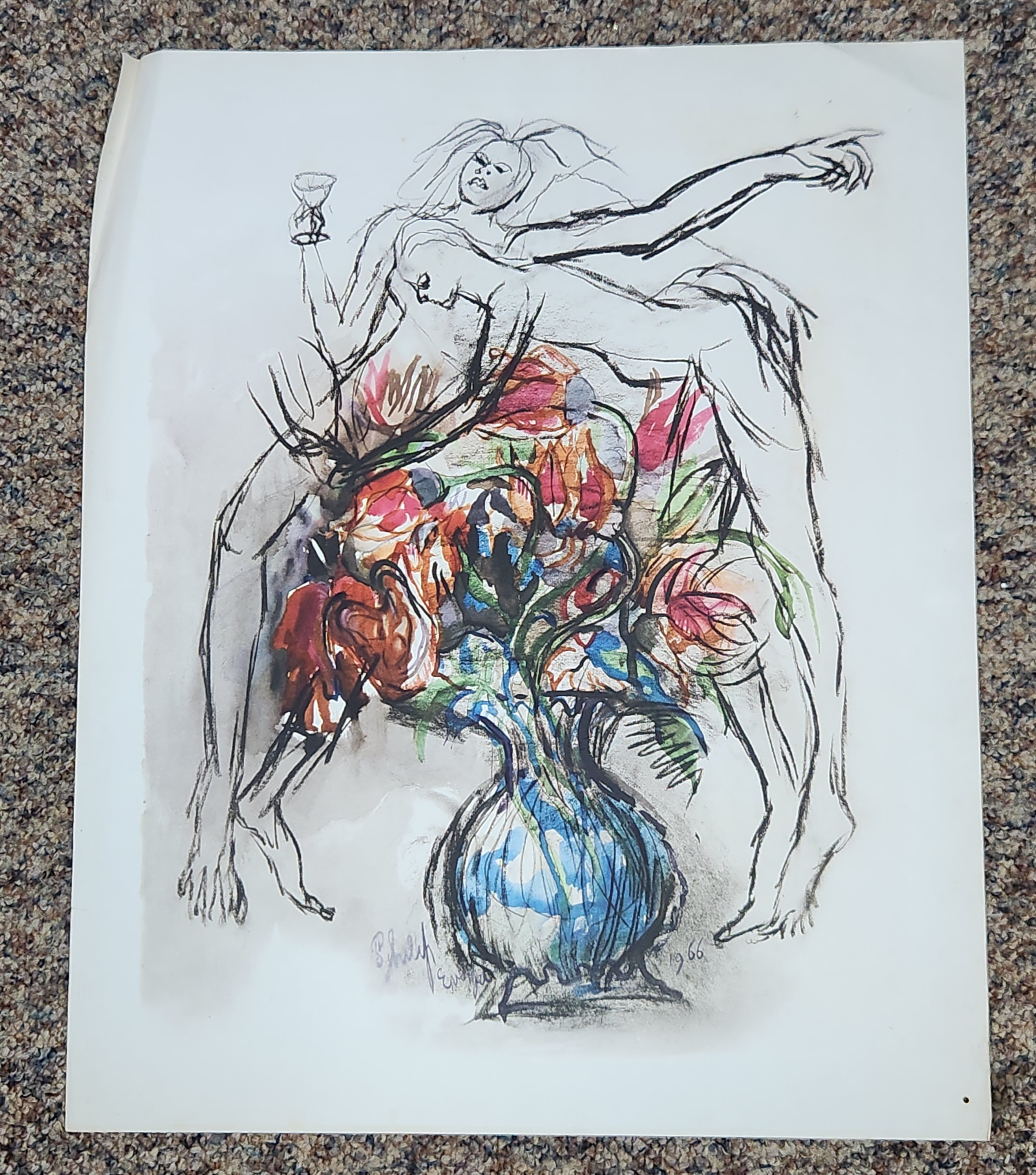 Philip Evergood 1966 The Honey Suckers Print