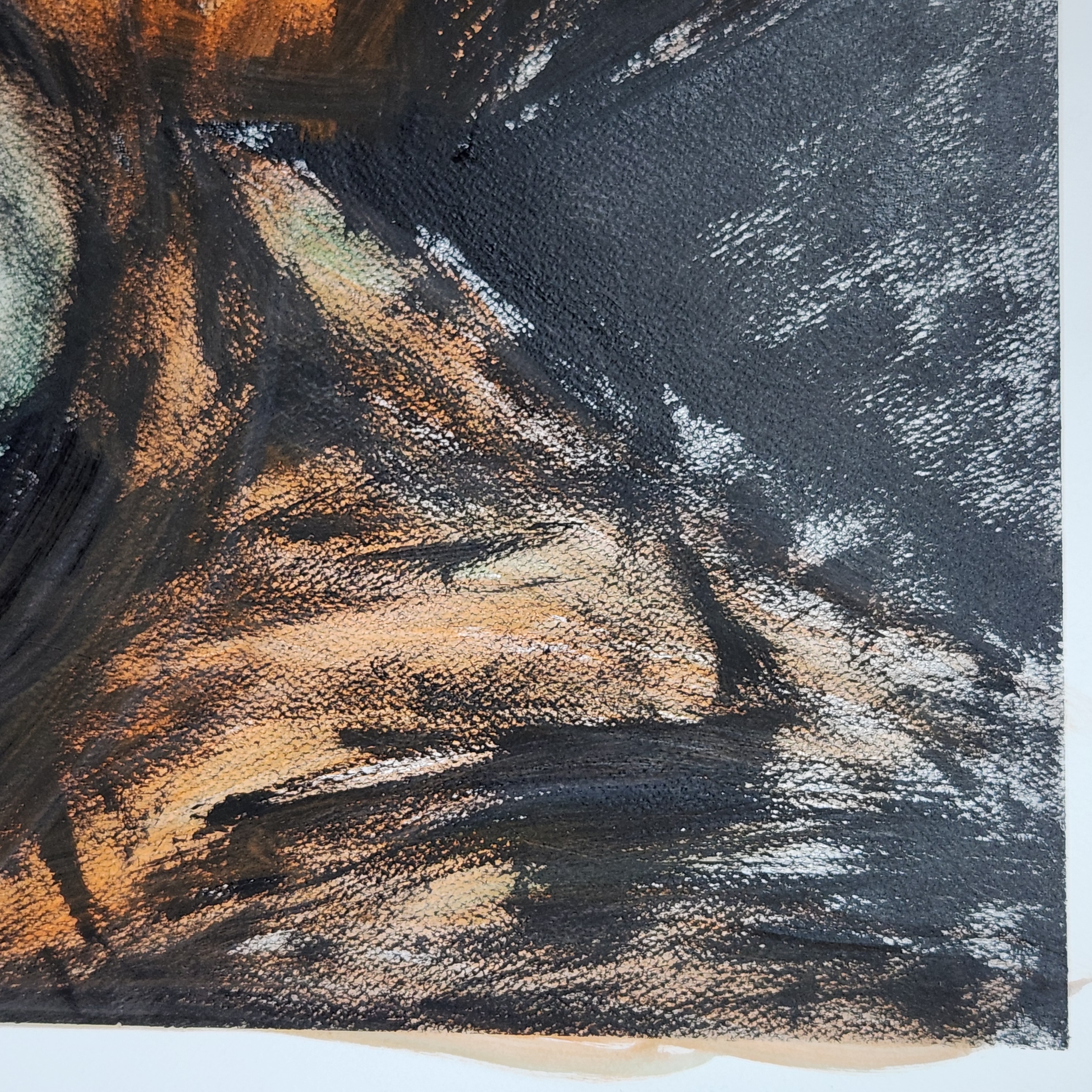 Original Expressionist Mixed Media Portrait