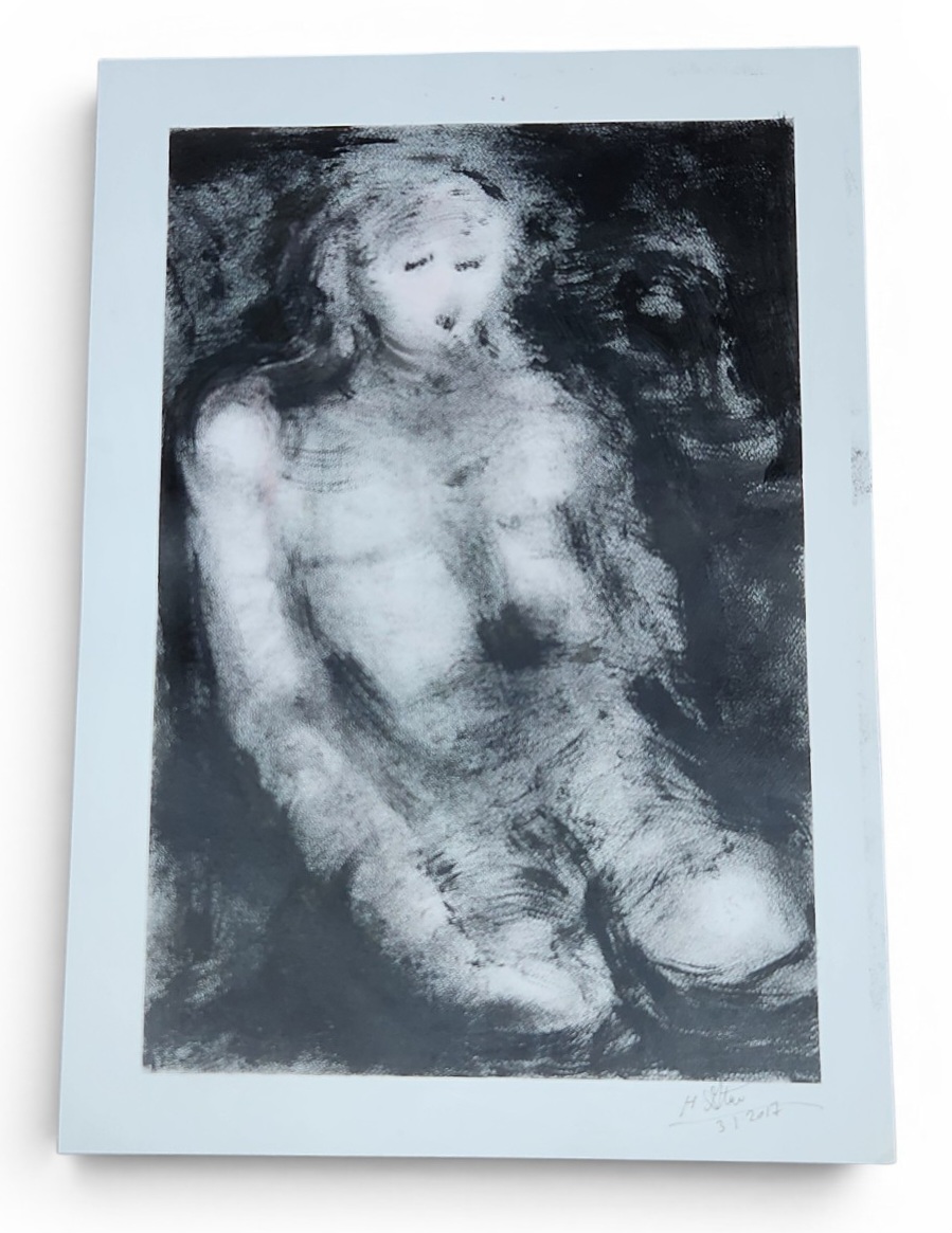 Abstract Figurative Charcoal Drawing