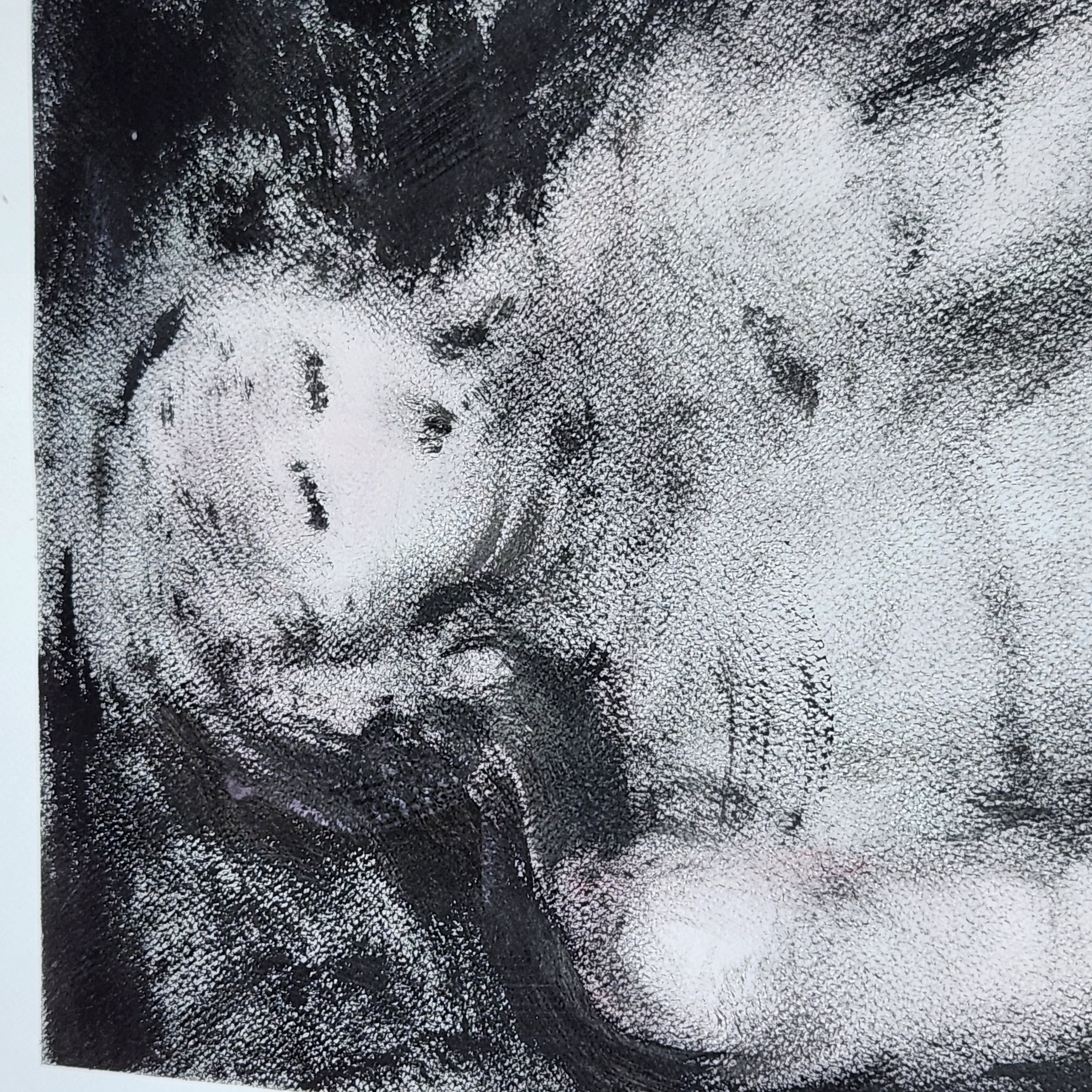 Abstract Figurative Charcoal Drawing
