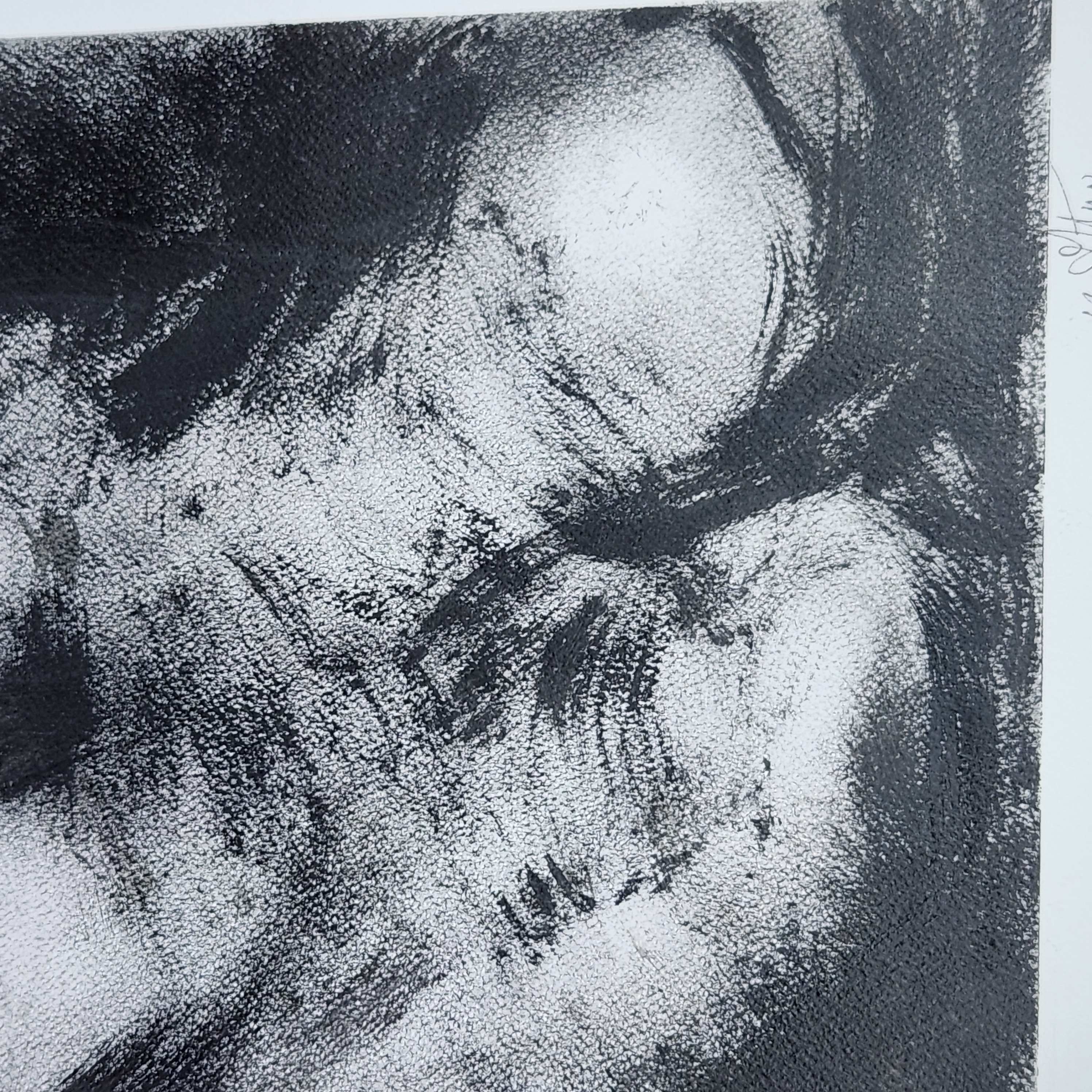Abstract Figurative Charcoal Drawing