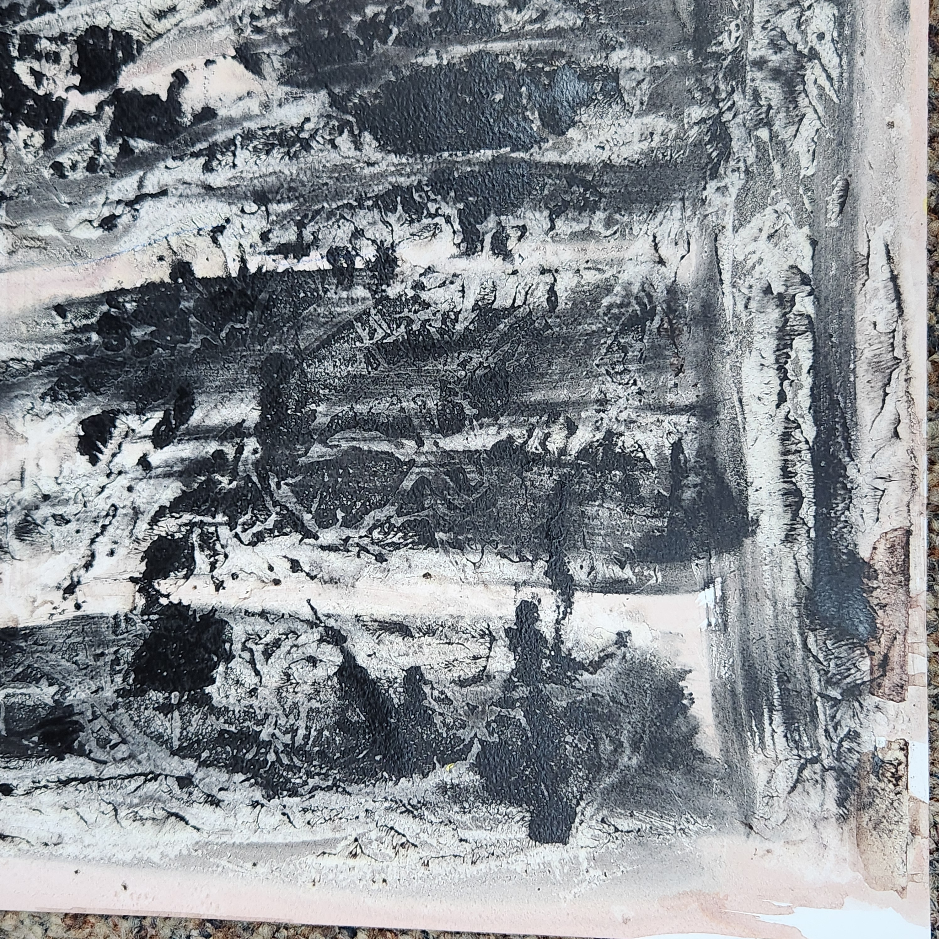Abstract Mixed-Media Painting