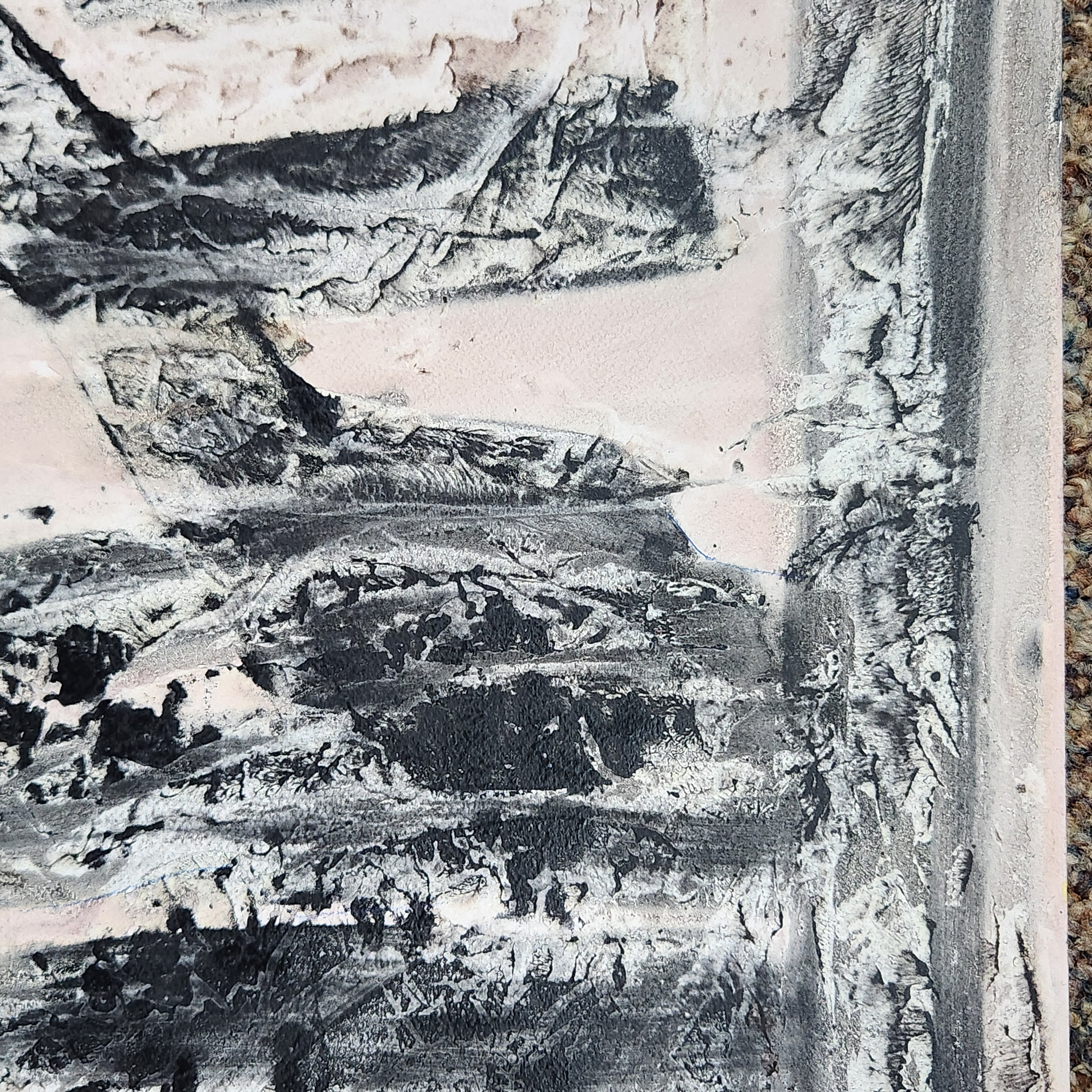 Abstract Mixed-Media Painting