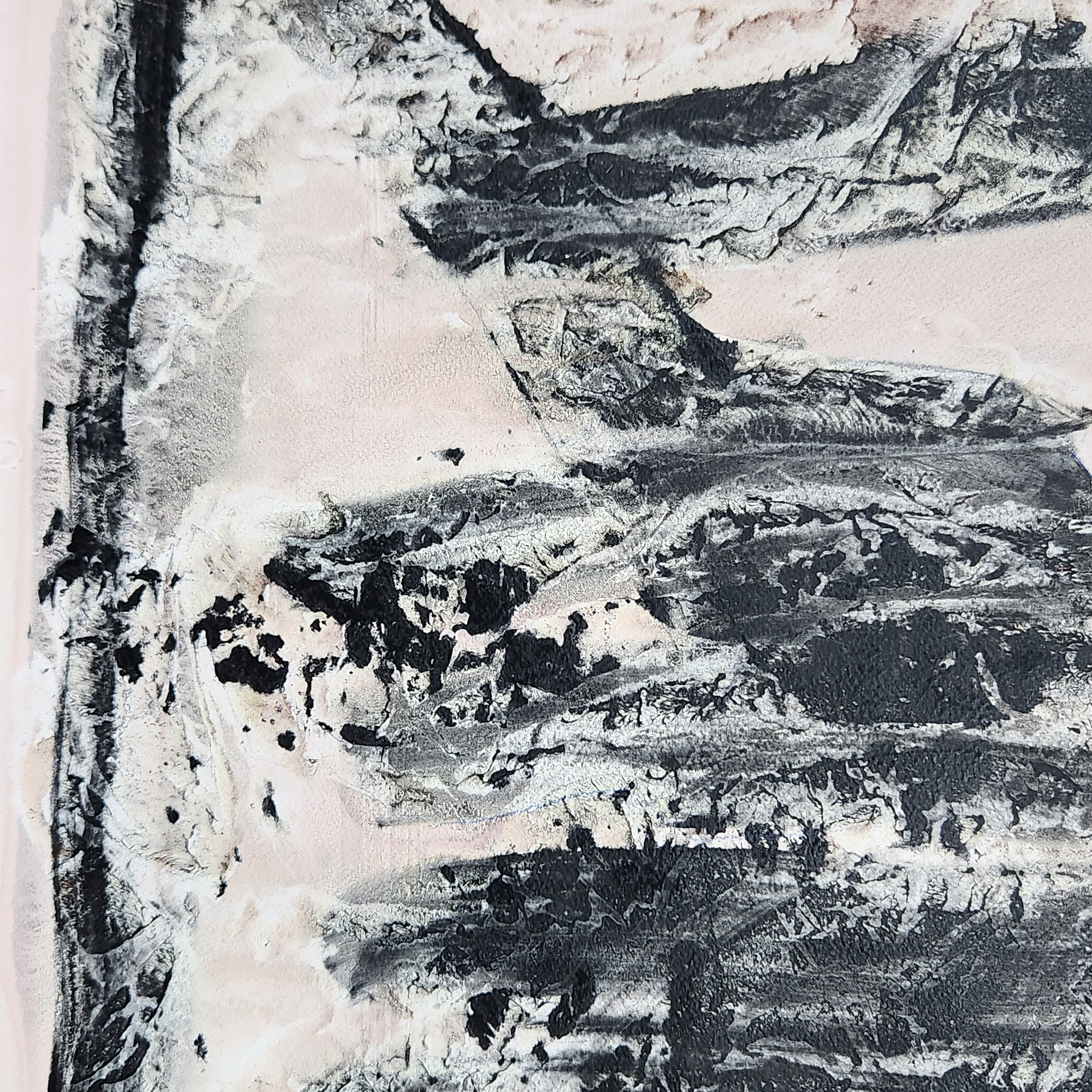 Abstract Mixed-Media Painting