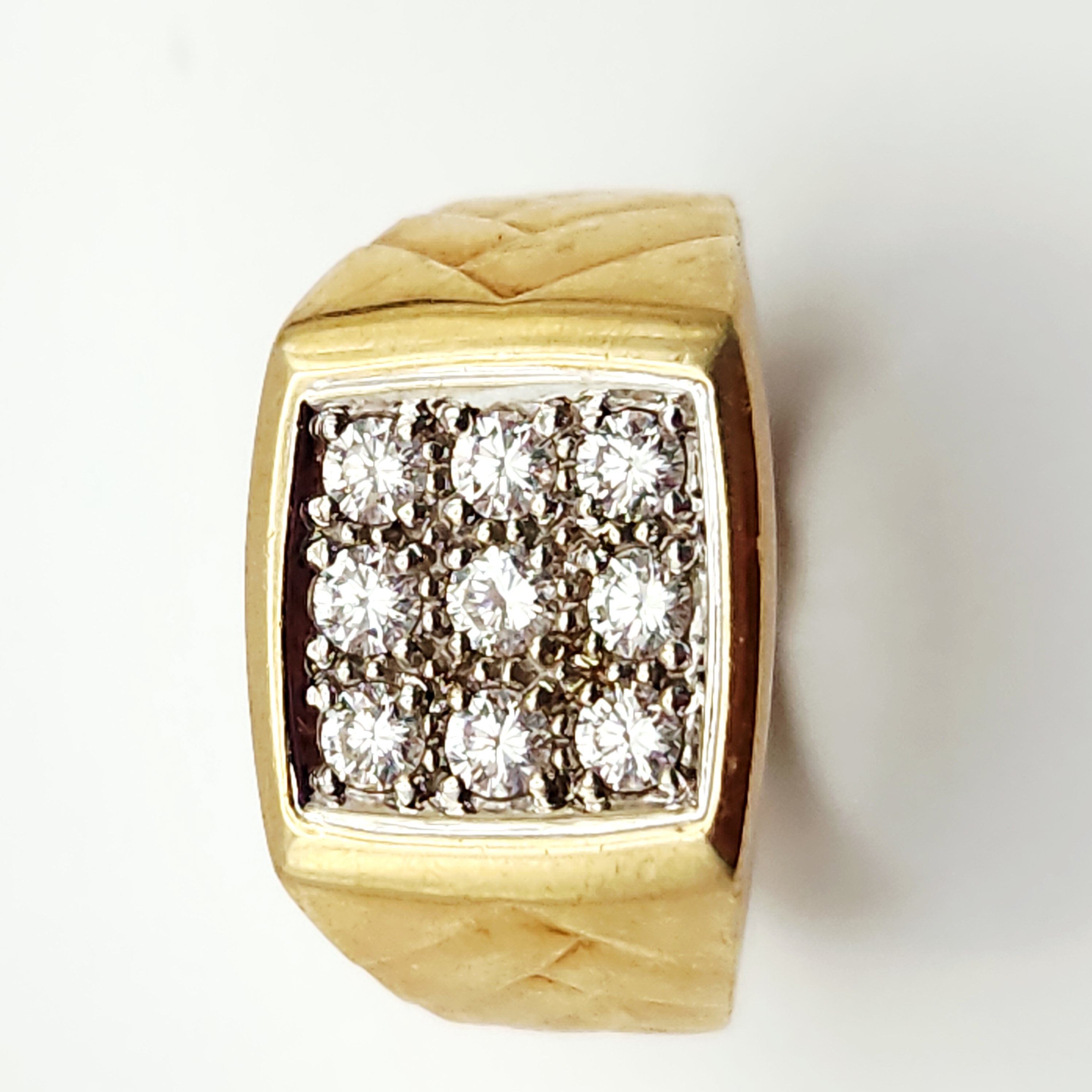 14K Gold Men's Diamond Ring 10.2 Grams