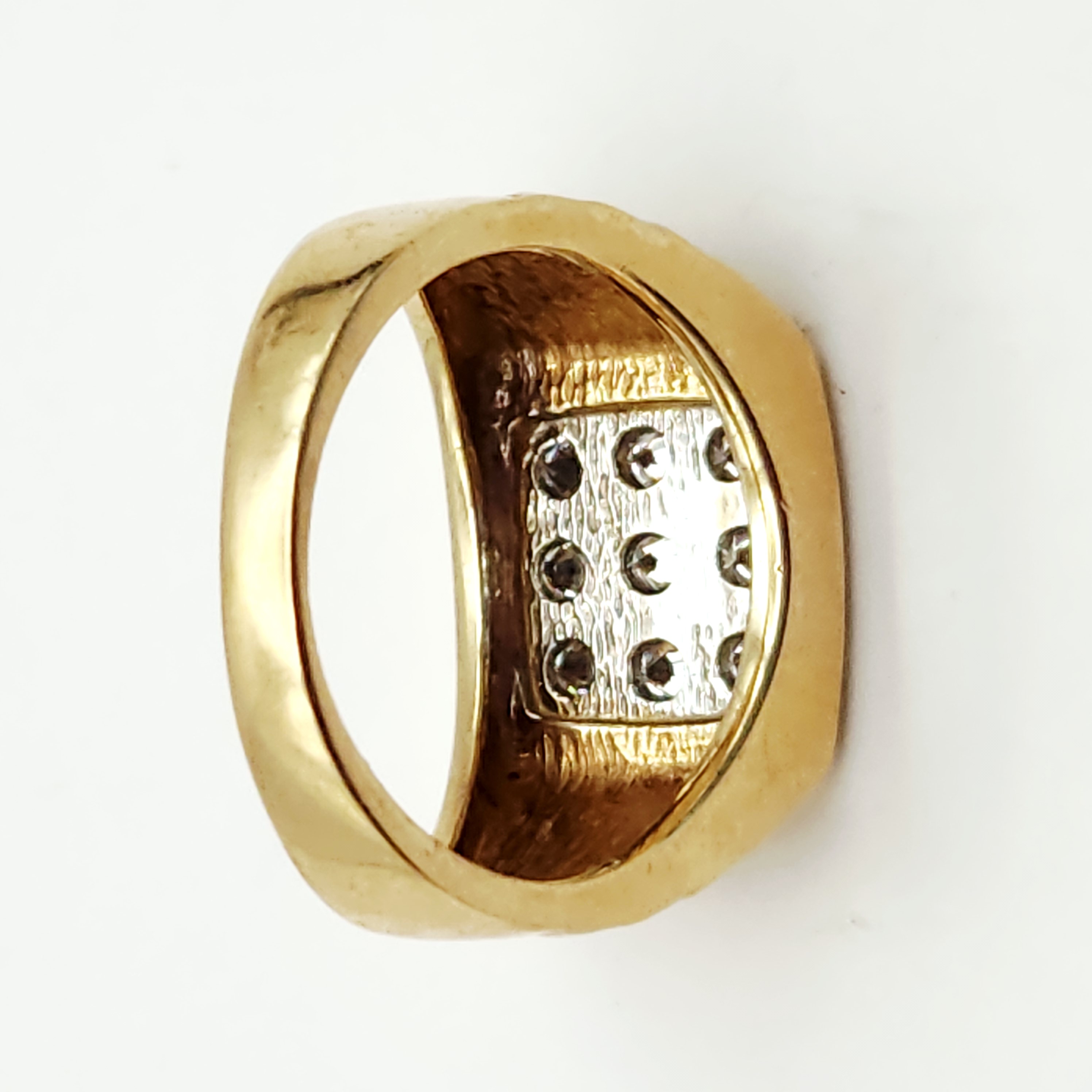 14K Gold Men's Diamond Ring 10.2 Grams