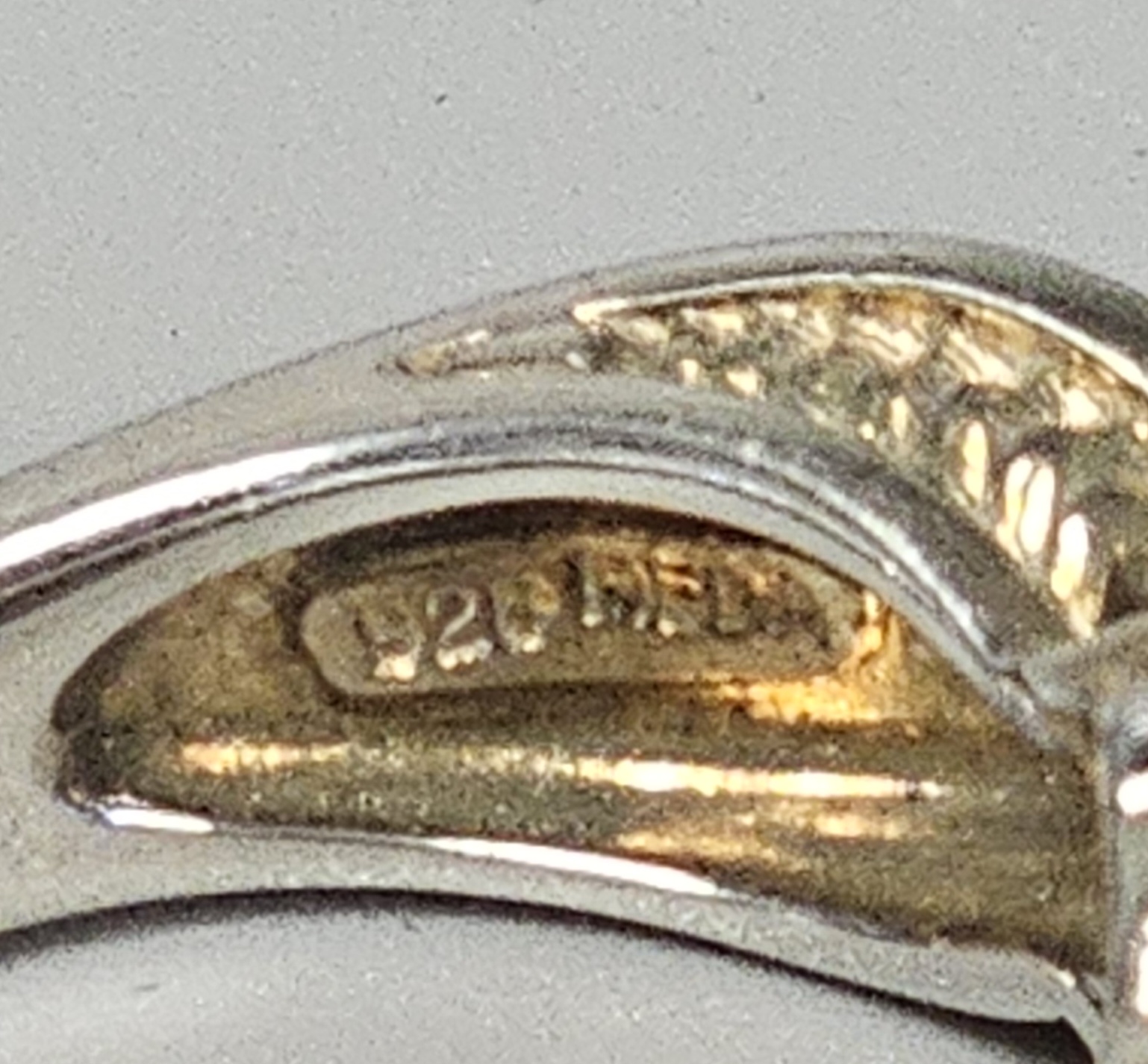 Sterling Colorless Stone Engagement Ring 5.4 Grams