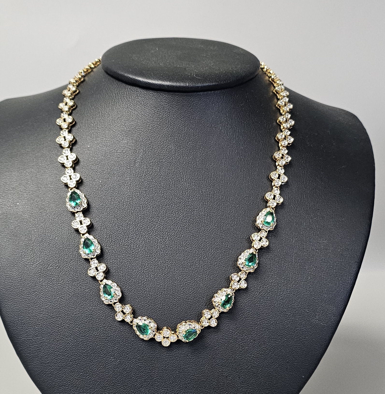 Camrose Cross Jackie Kennedy Crystal Necklace