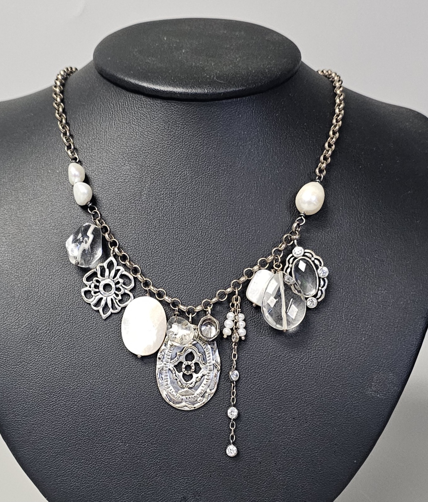Silpada Sterling Silver Charm Necklace 34.1 Grams