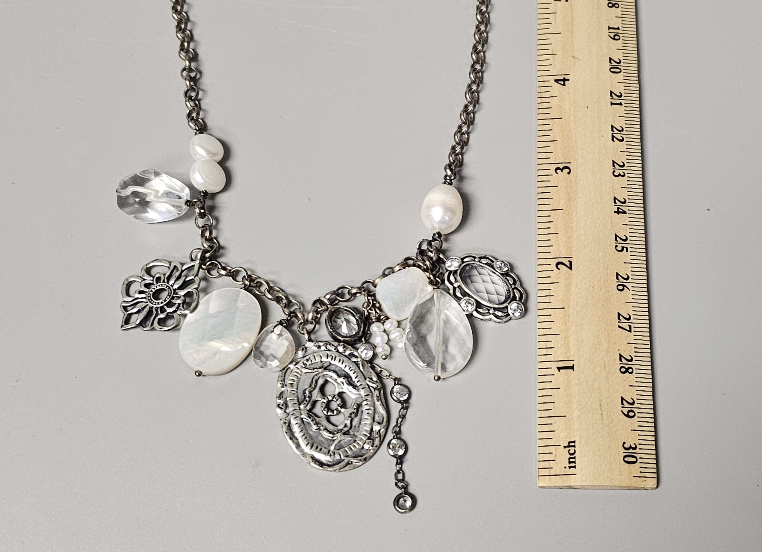 Silpada Sterling Silver Charm Necklace 34.1 Grams