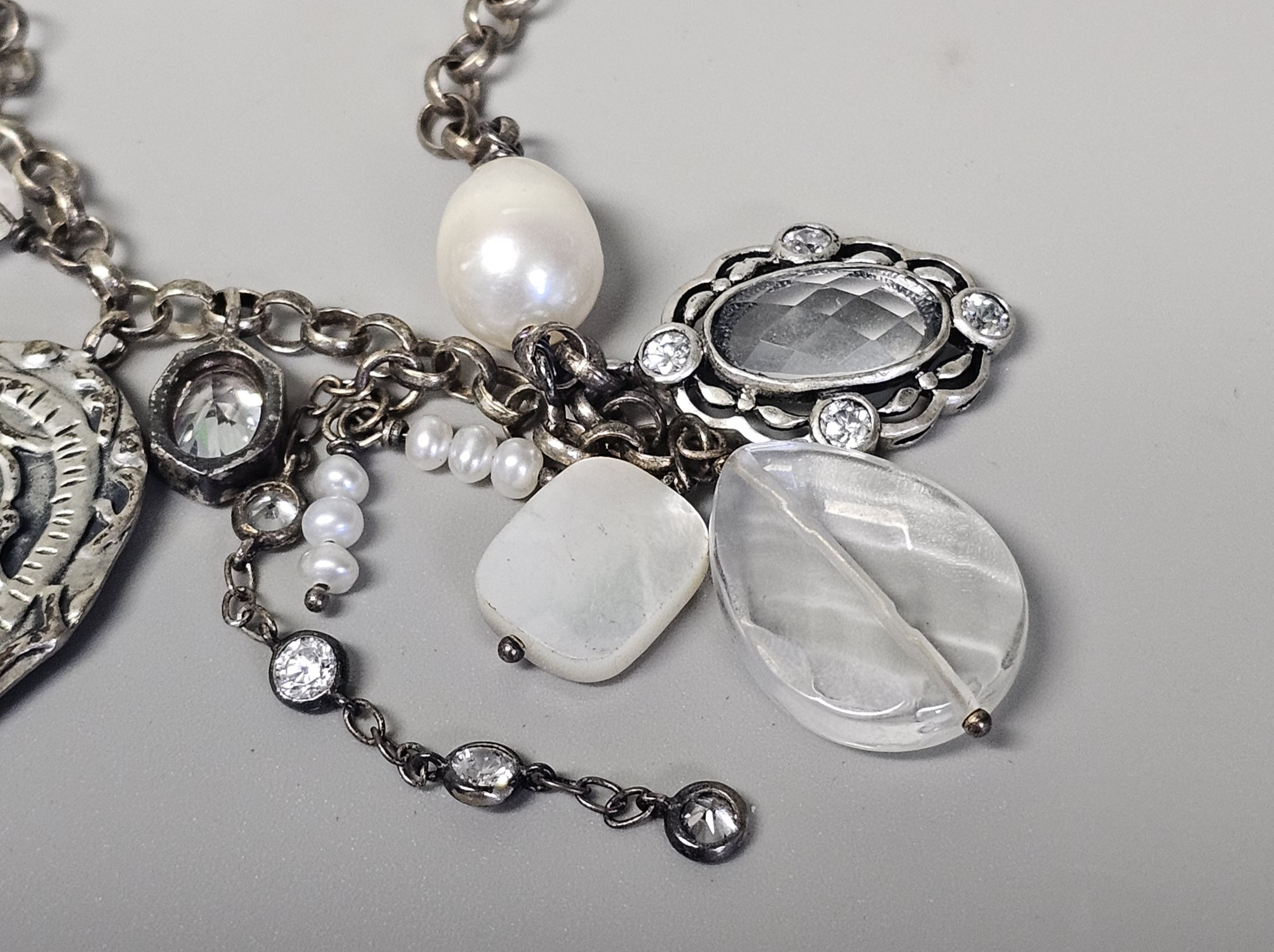 Silpada Sterling Silver Charm Necklace 34.1 Grams