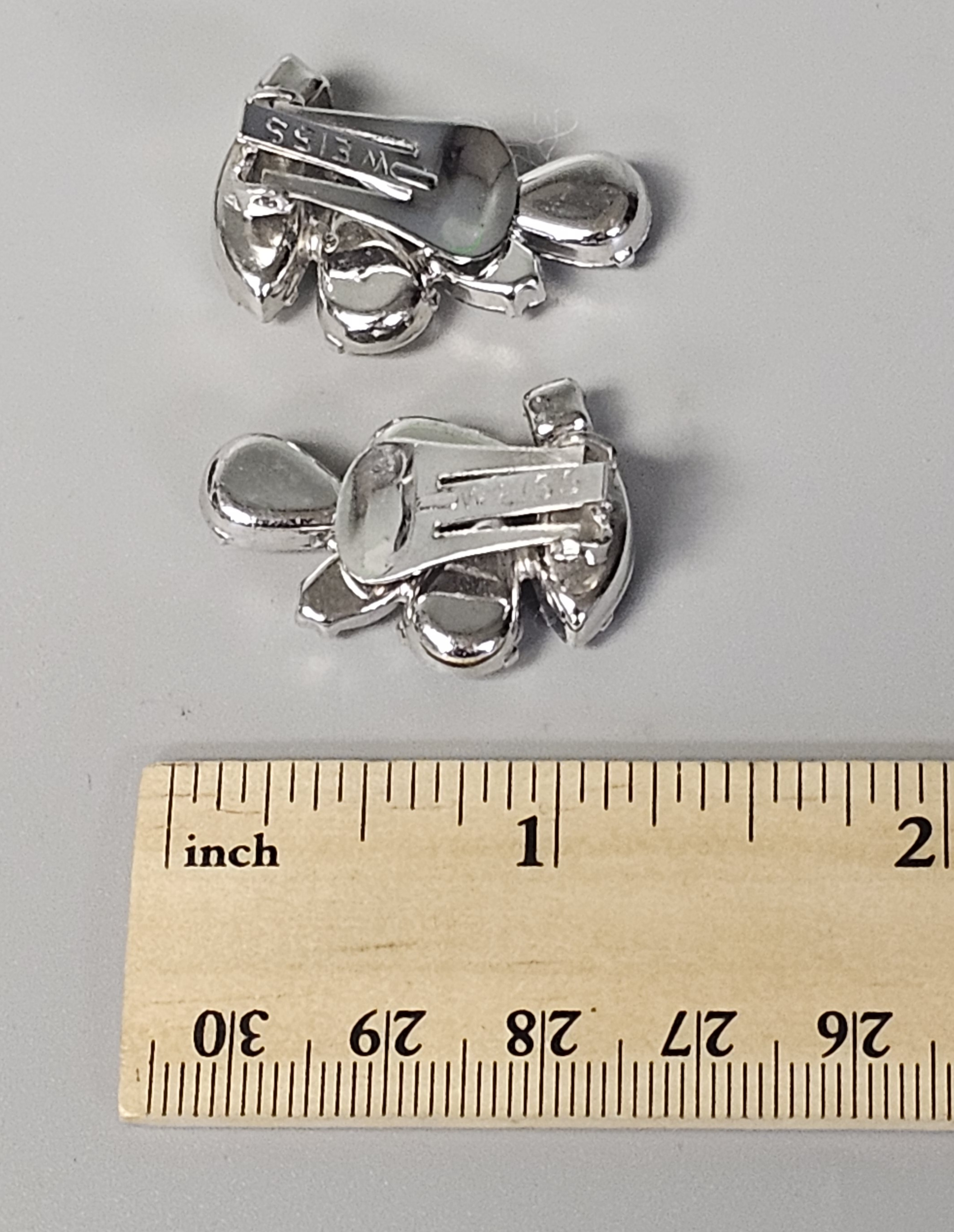 5 Pairs of Weiss Mid-Century Rhinestone Earrings