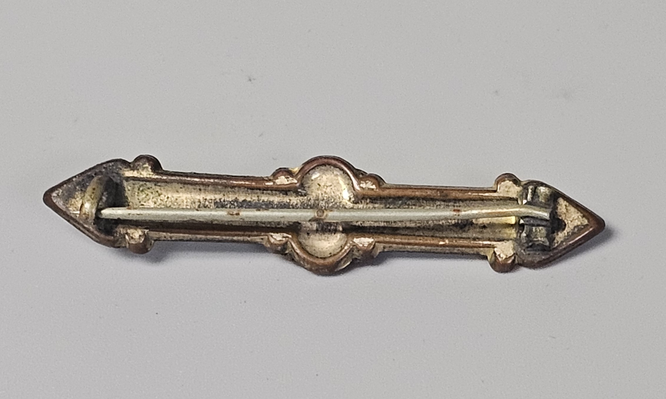 Victorian 12K Gold Filled Bar Brooch Seed Pearl