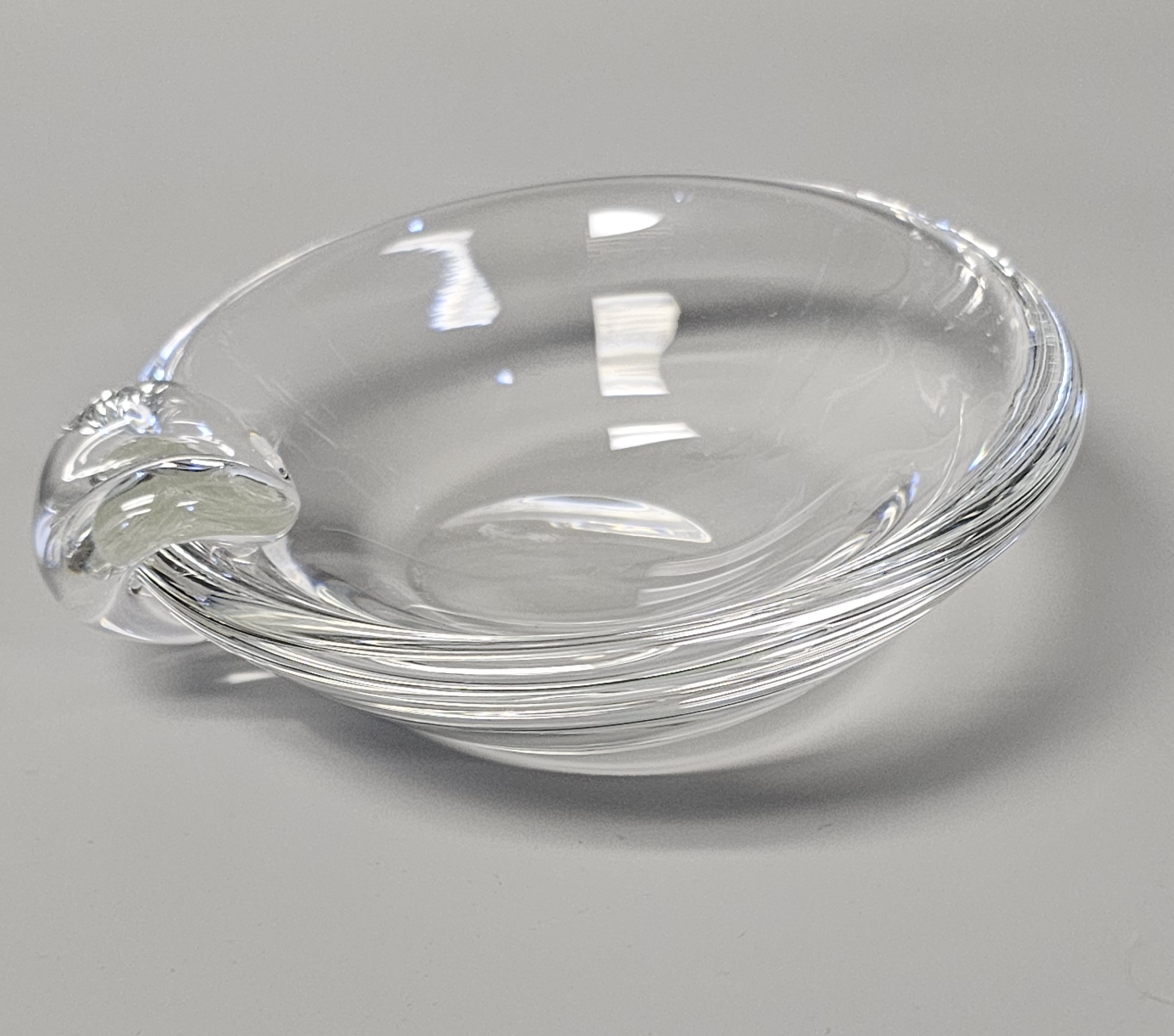 Mid Century Stuben Crystal Ashtray Candy Dish