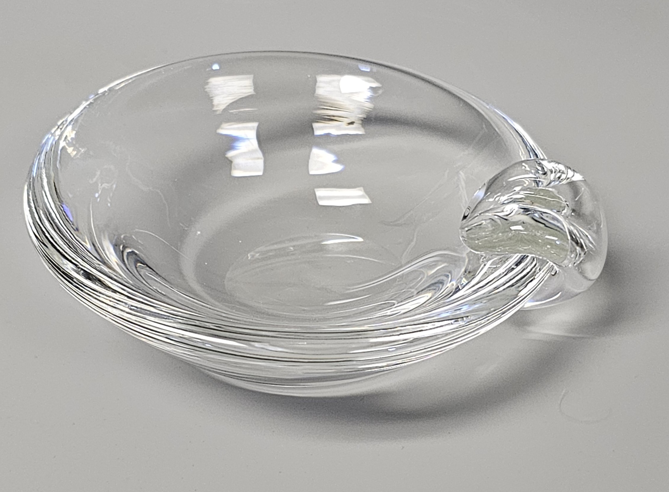 Mid Century Stuben Crystal Ashtray Candy Dish