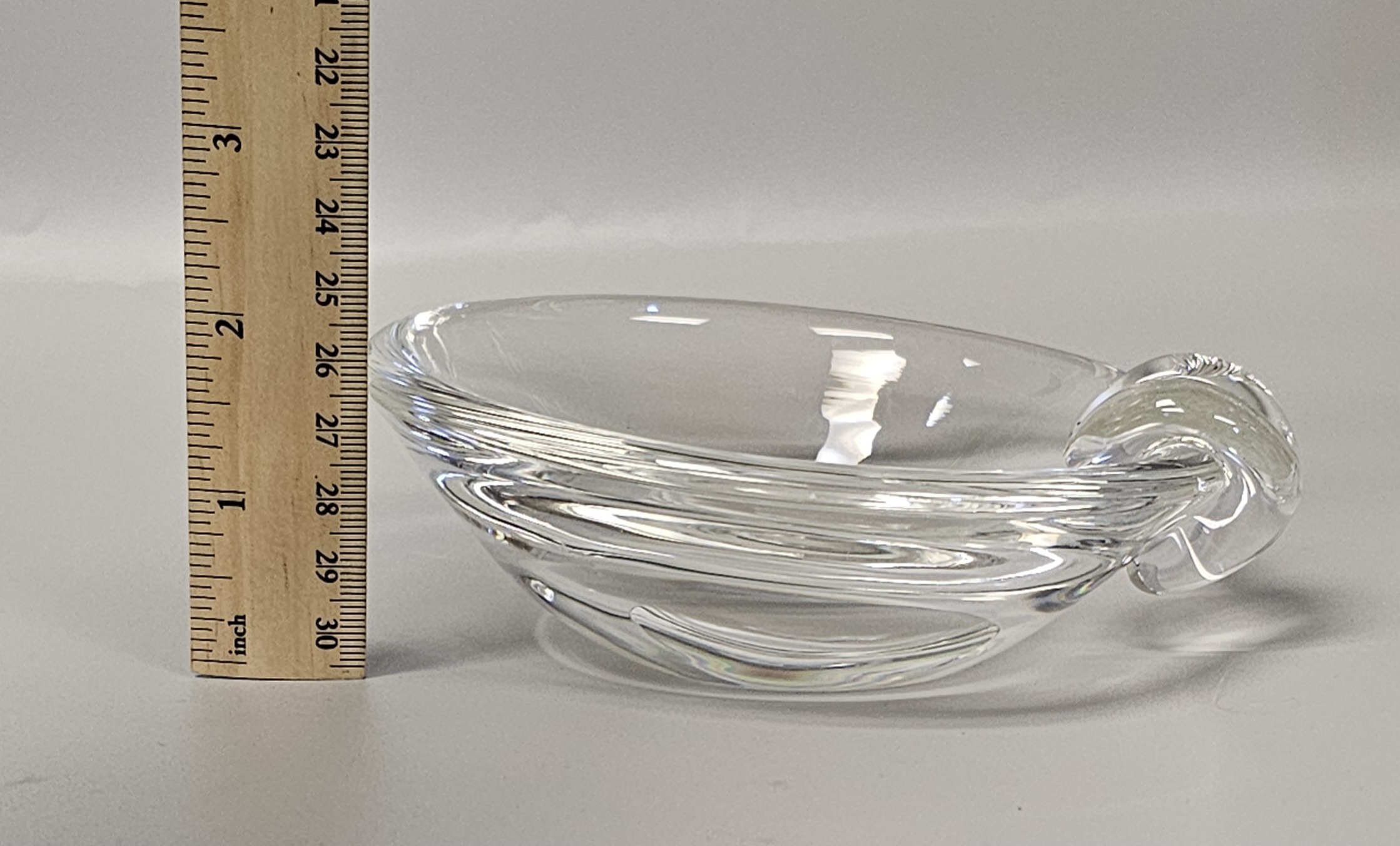 Mid Century Stuben Crystal Ashtray Candy Dish