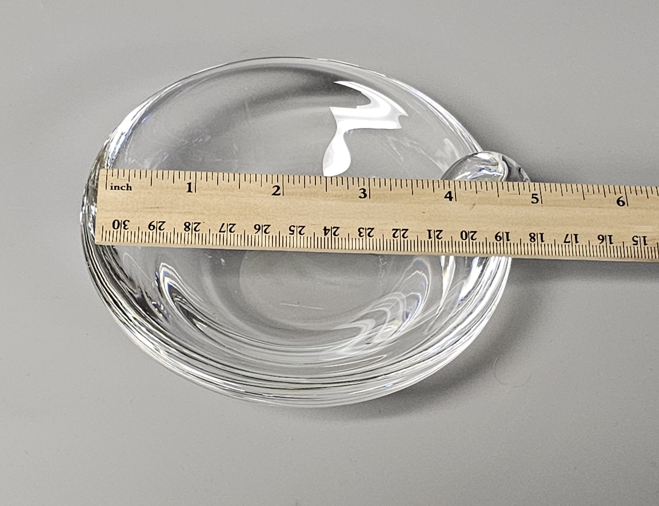 Mid Century Stuben Crystal Ashtray Candy Dish