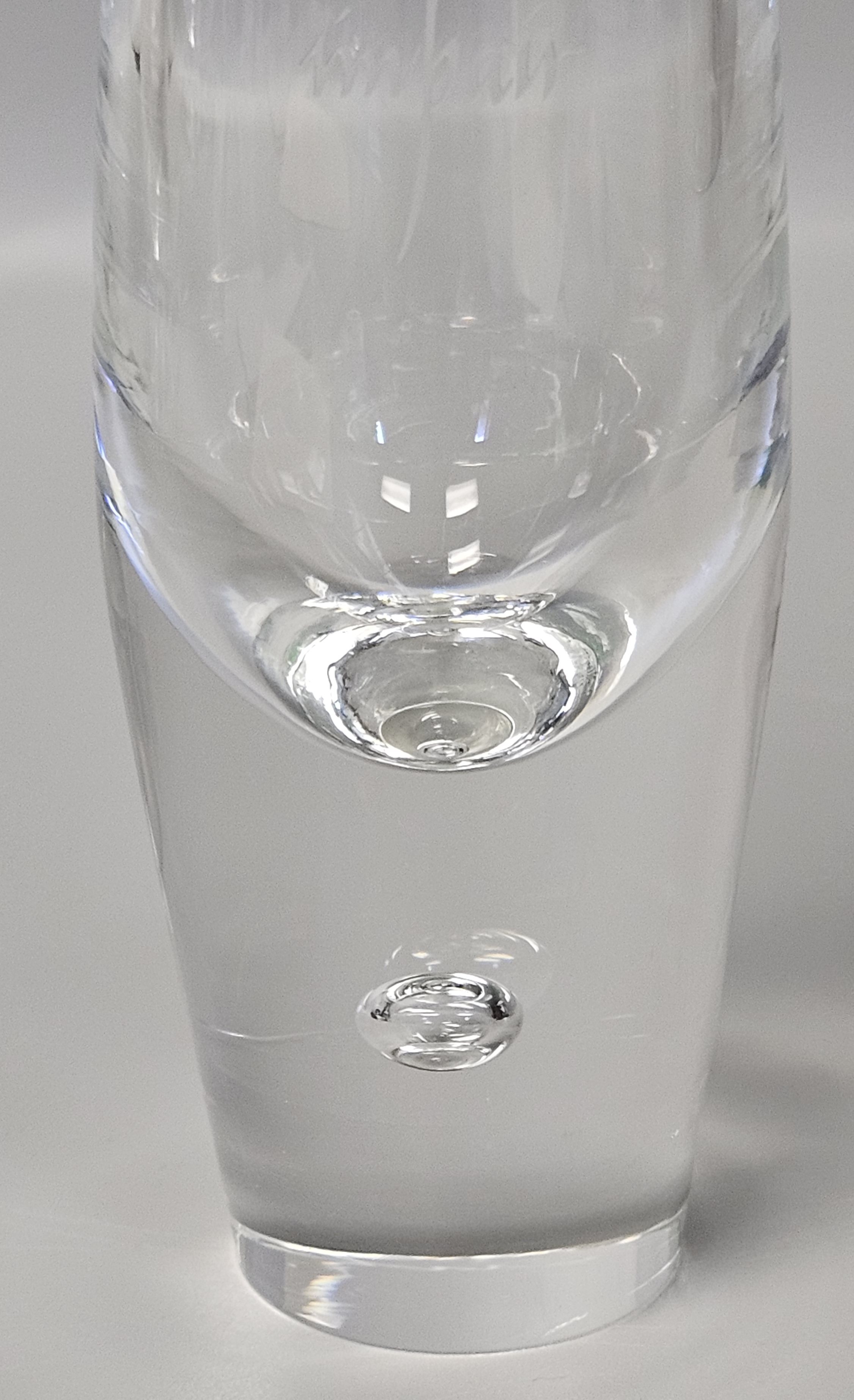 Steuben Signed Crystal Teardrop Bud Vase