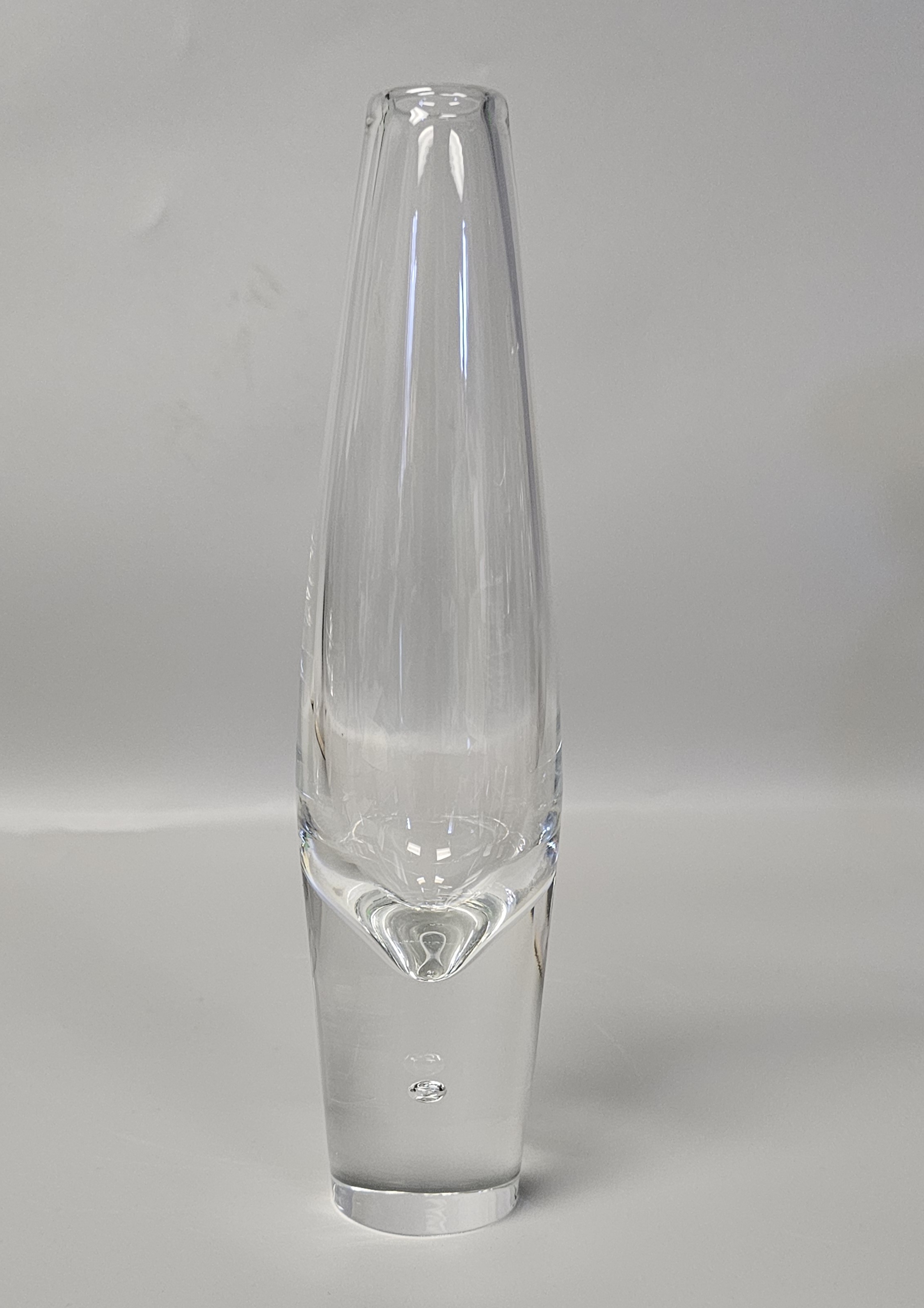 Steuben Clear Crystal Teardrop Bud Vase