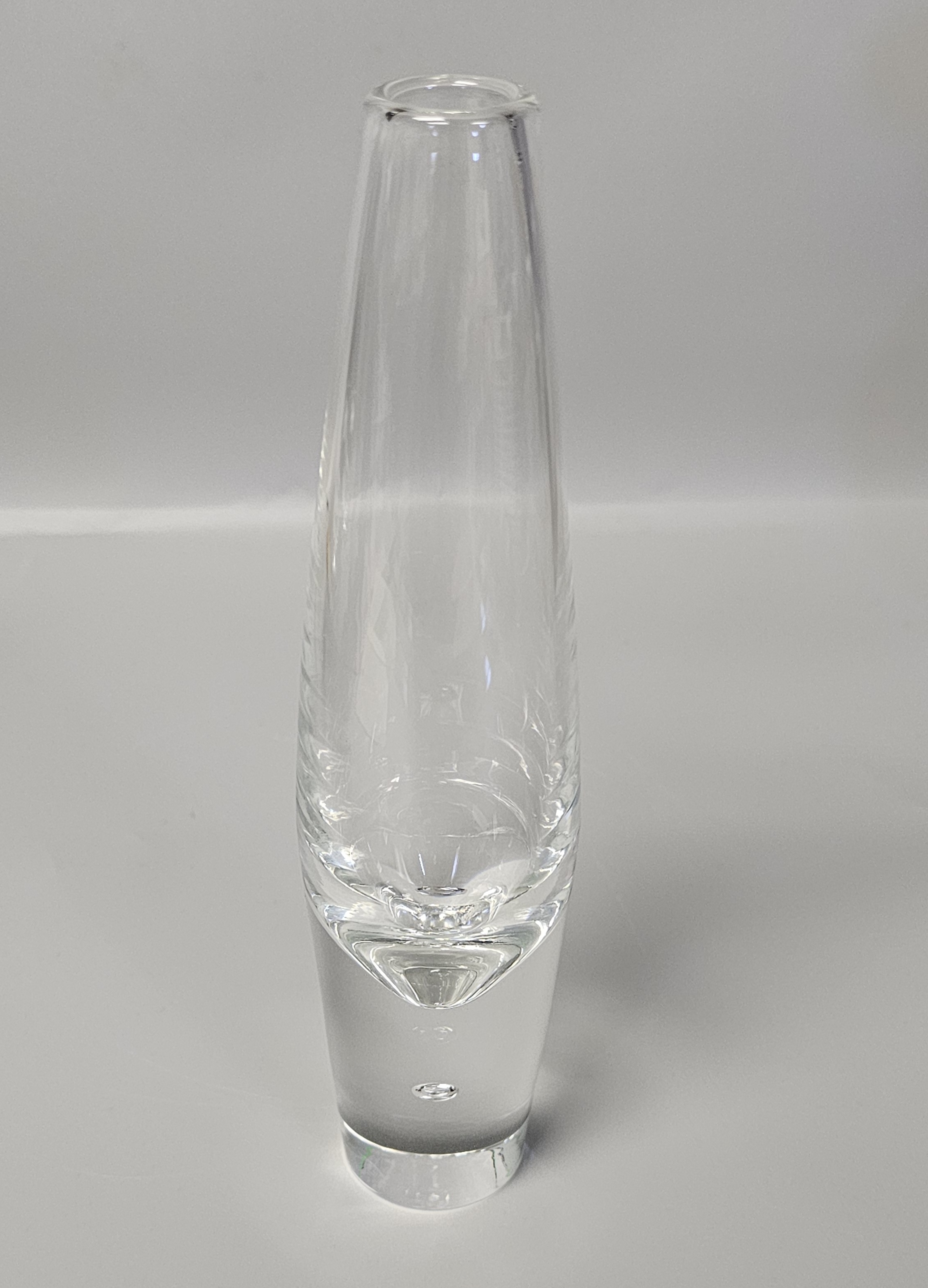 Steuben Clear Crystal Teardrop Bud Vase