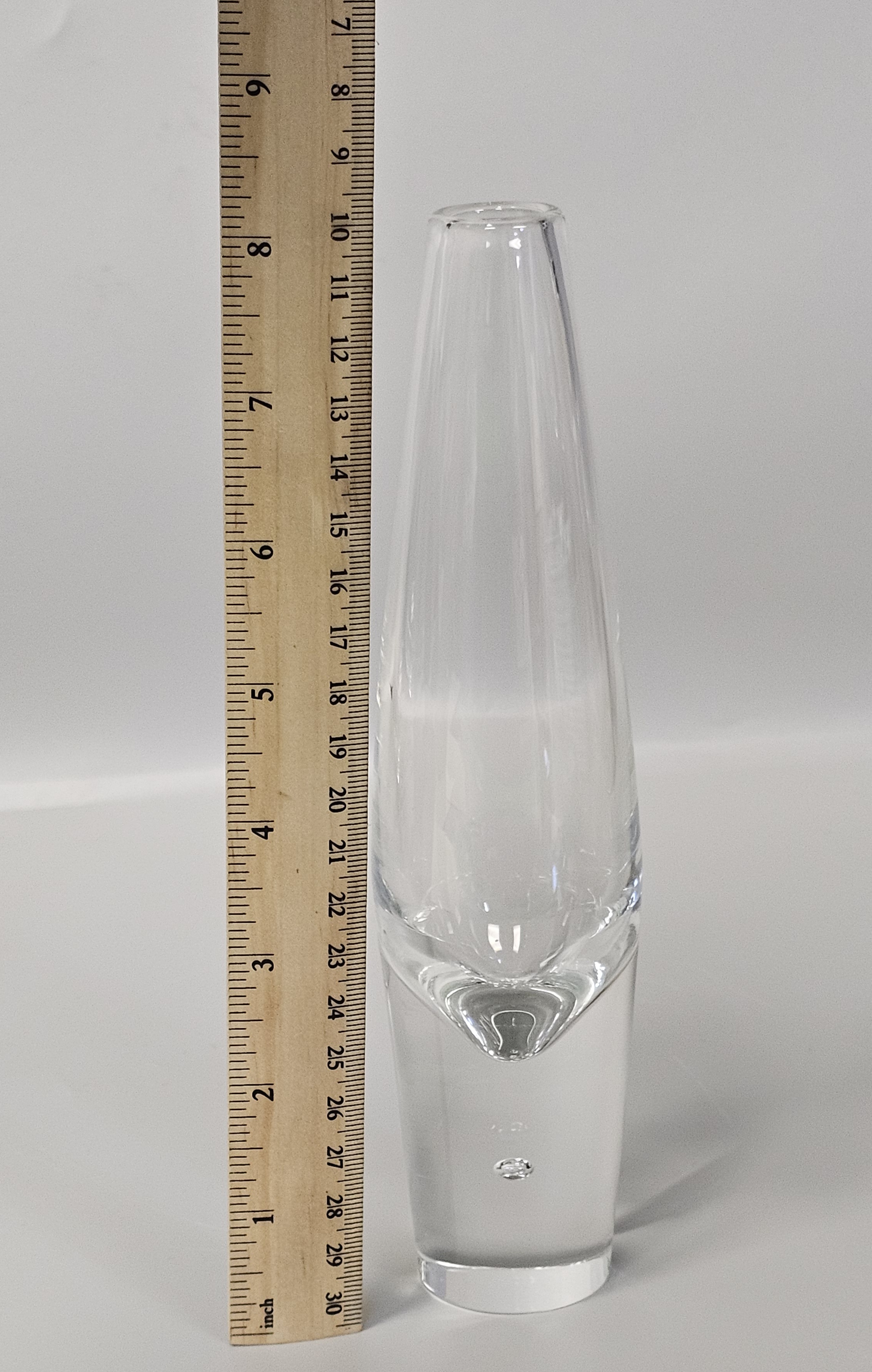 Steuben Clear Crystal Teardrop Bud Vase