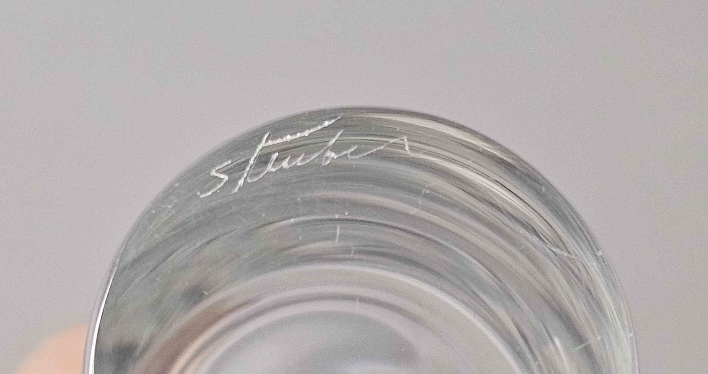 Steuben Clear Crystal Teardrop Bud Vase