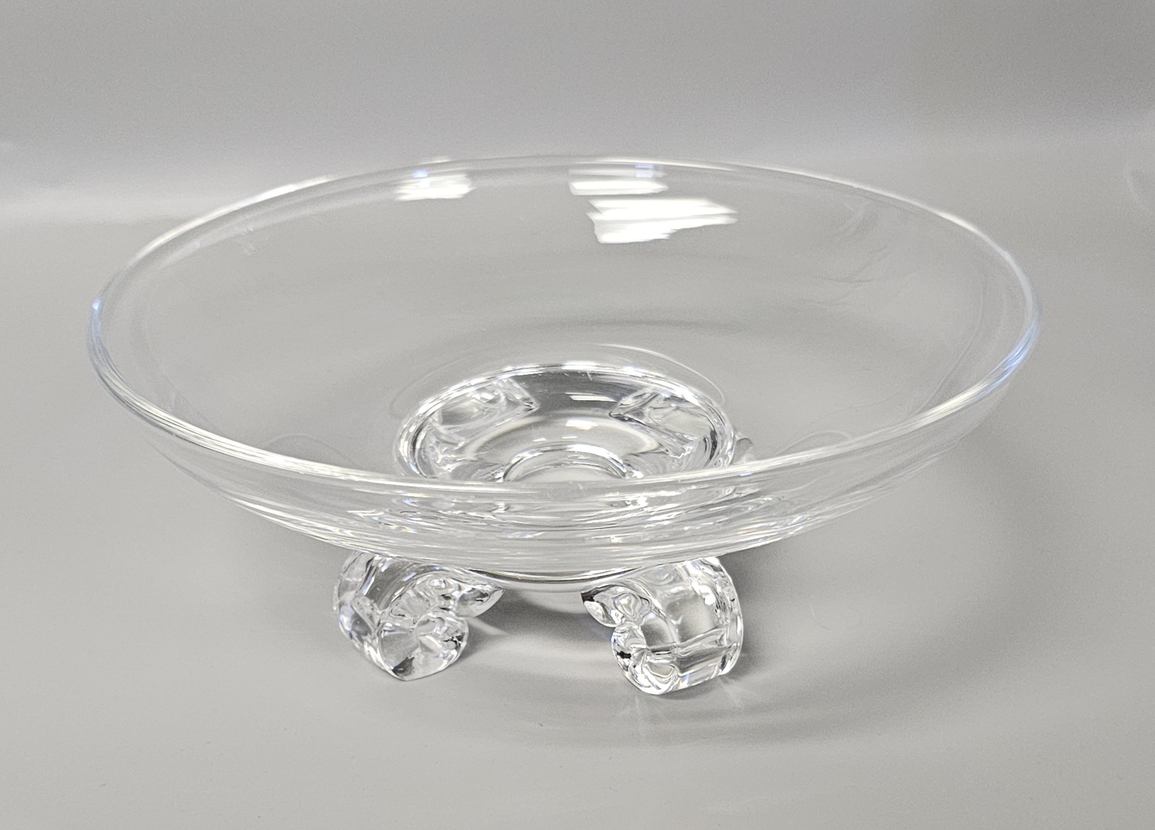 Steuben Signed Low Footed Crystal Bowl