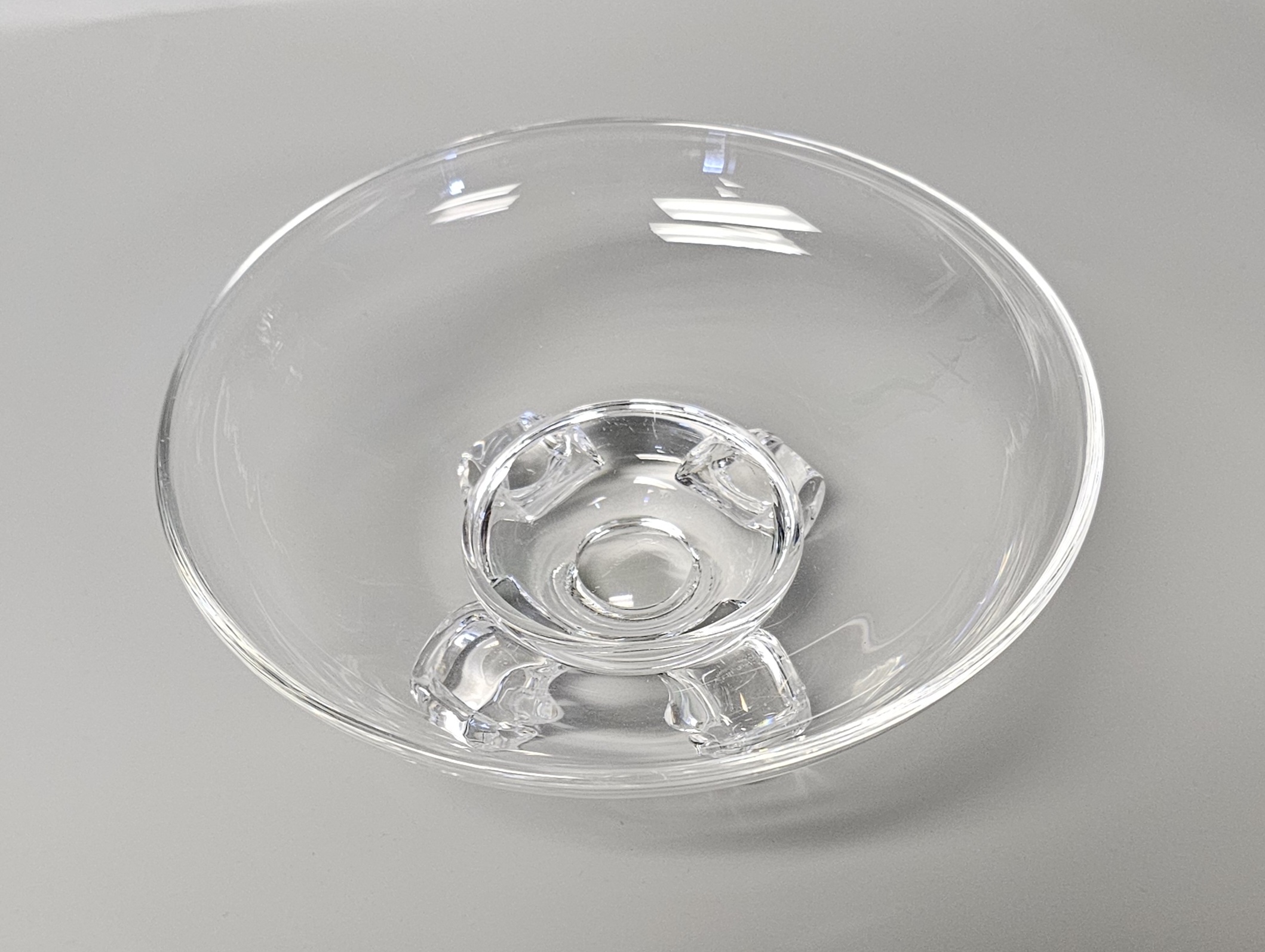Steuben Signed Low Footed Crystal Bowl