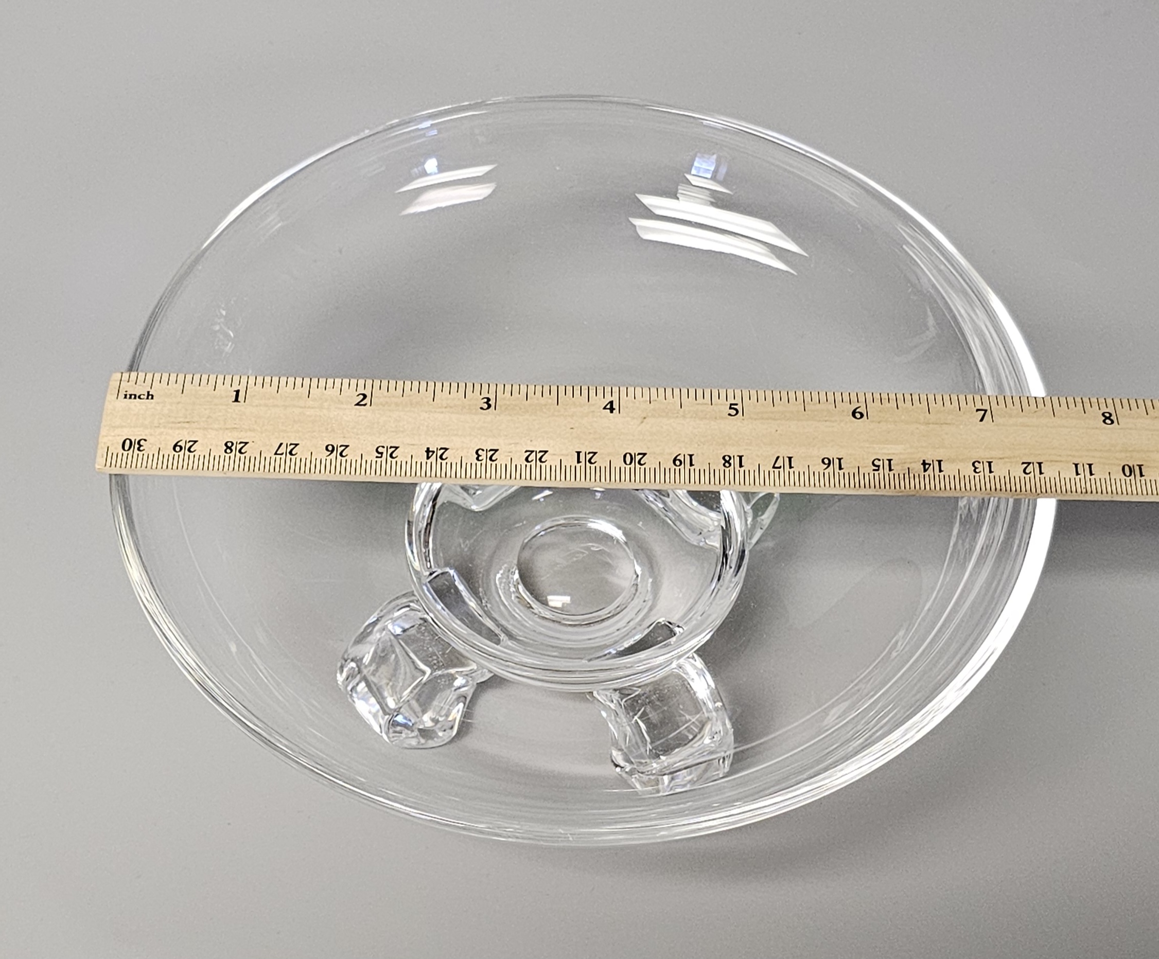 Steuben Signed Low Footed Crystal Bowl