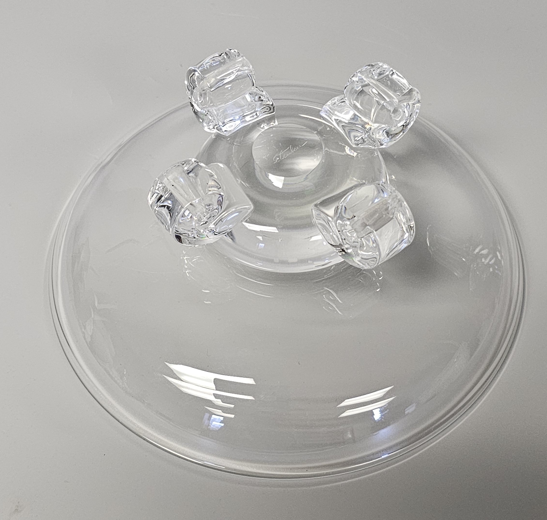 Steuben Signed Low Footed Crystal Bowl