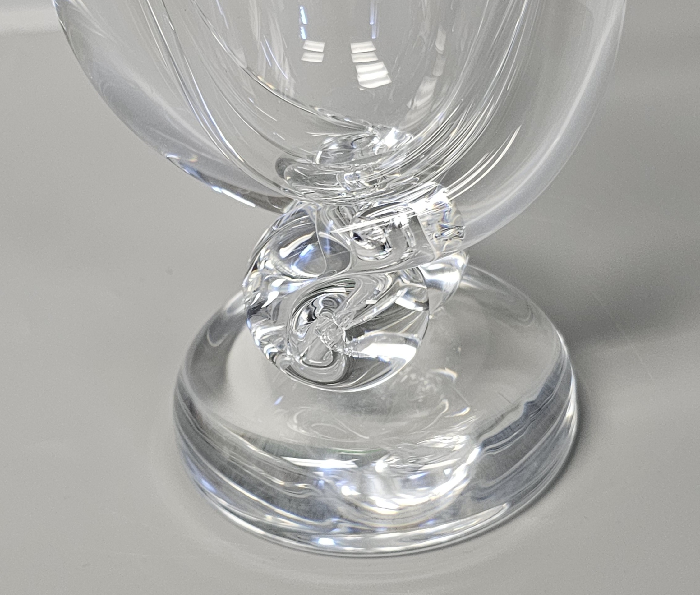 Steuben Signed Crystal Trumpet Vase