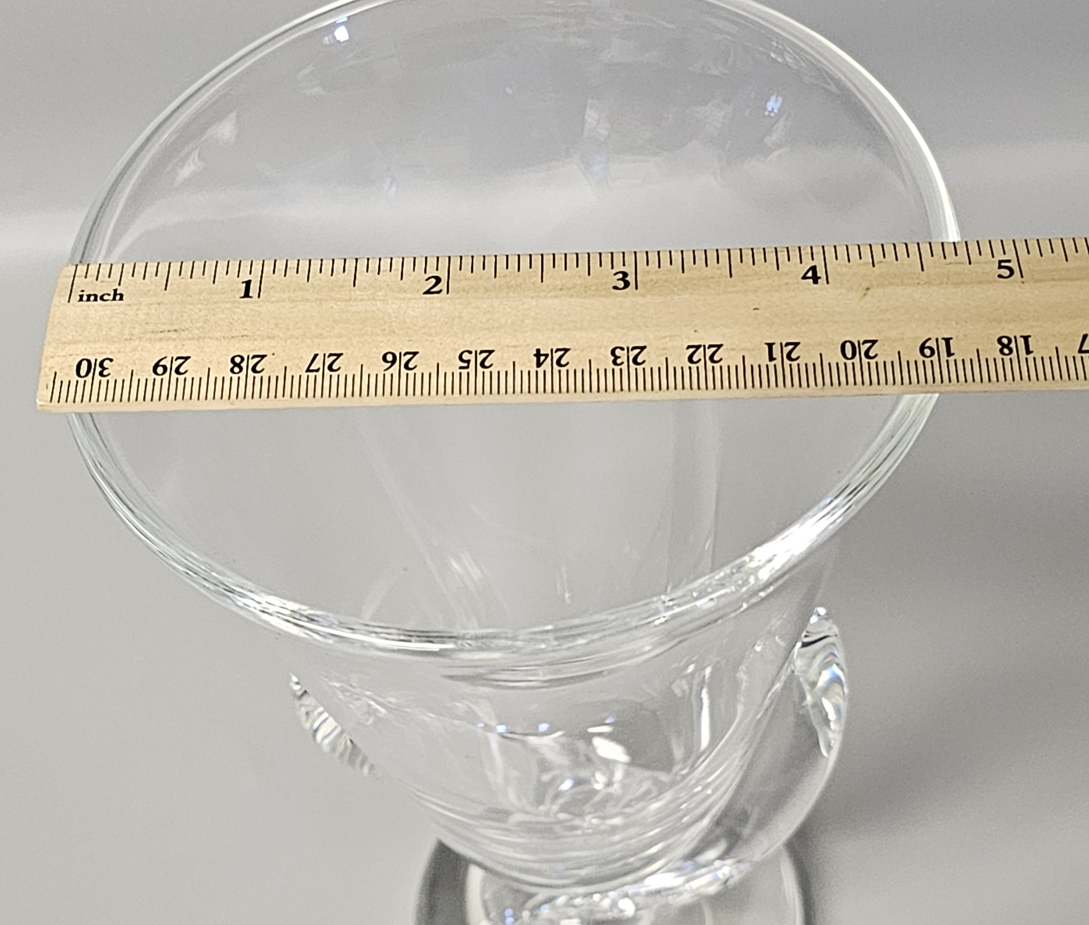 Steuben Signed Crystal Trumpet Vase