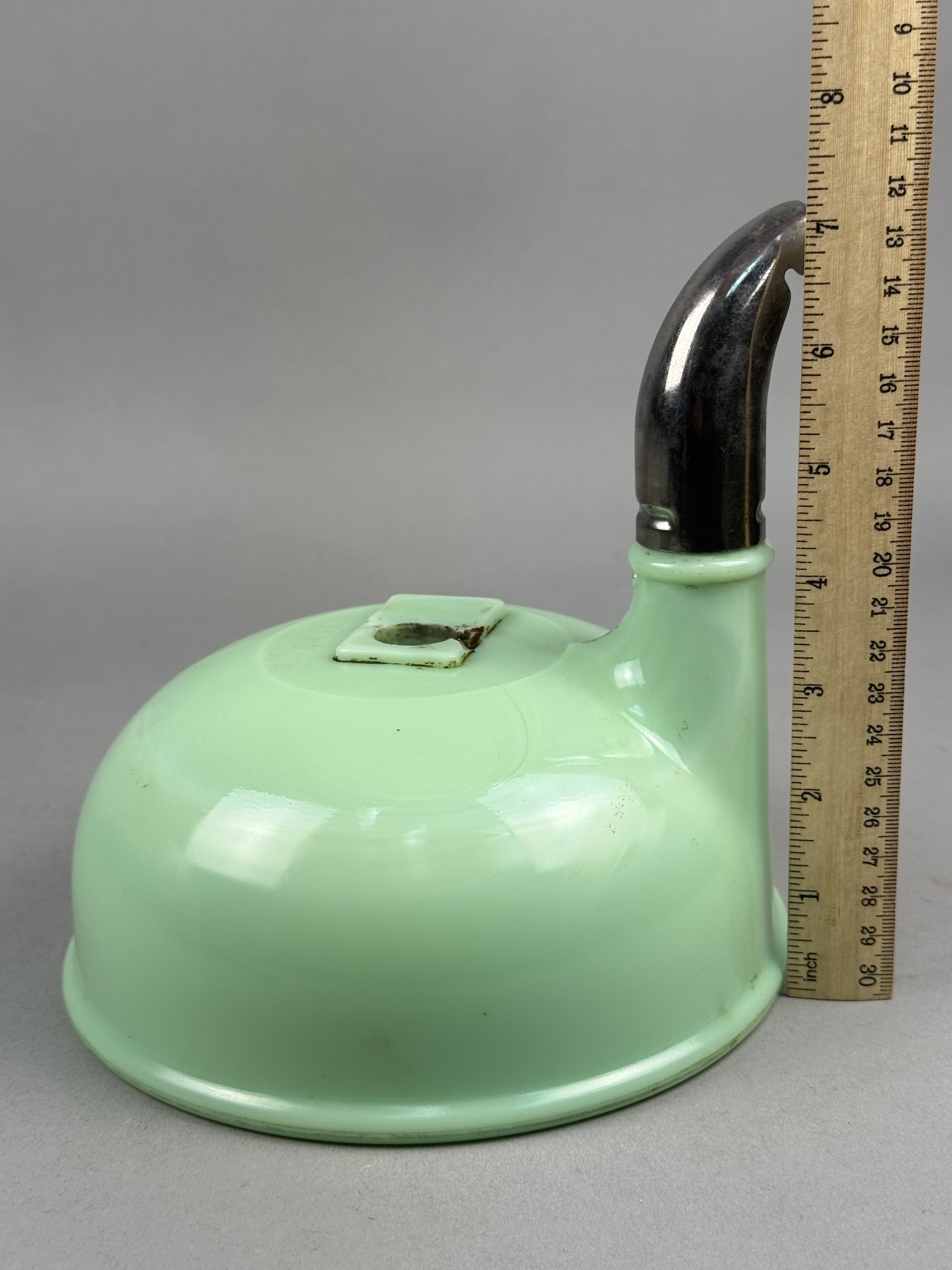 Vintage Uranium Jadeite Glass Juicer Attachment Bowl