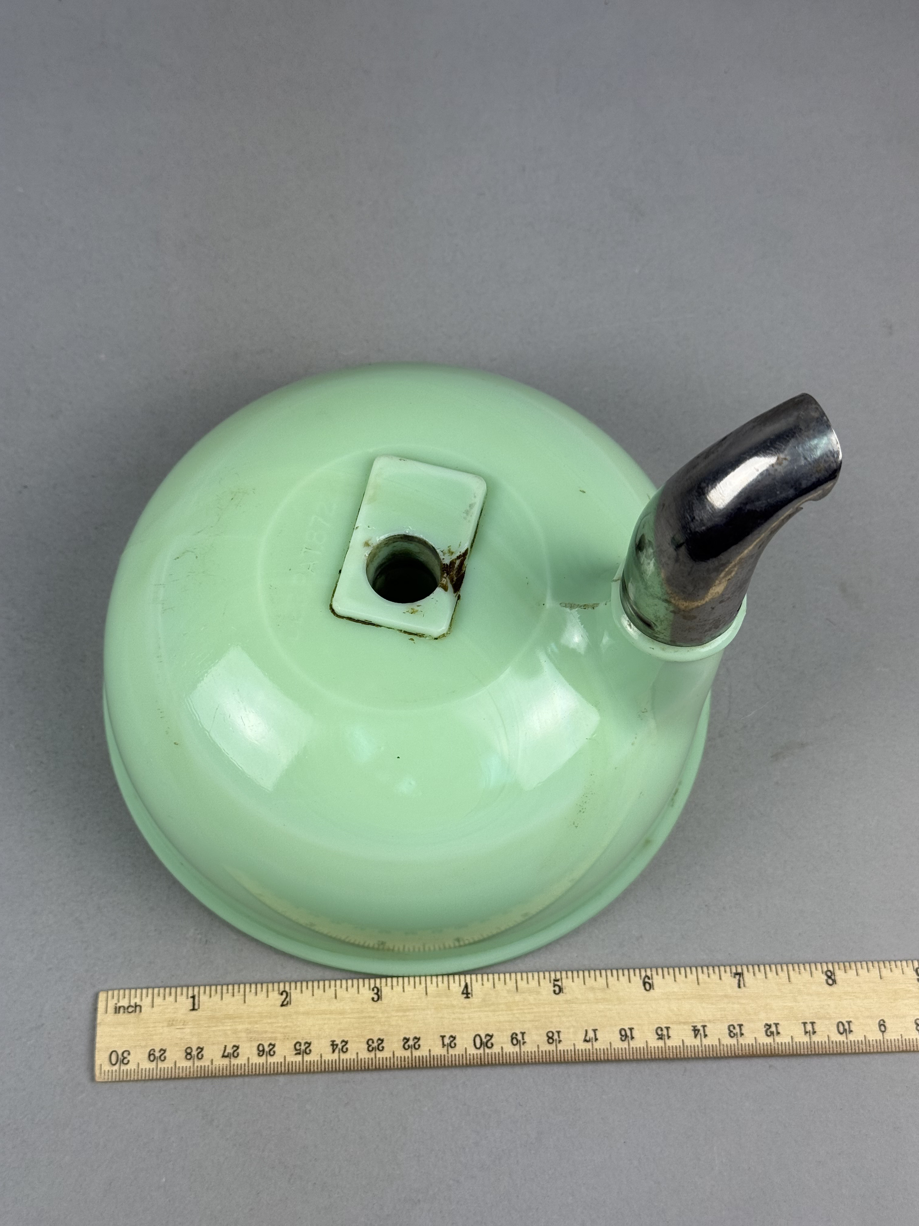 Vintage Uranium Jadeite Glass Juicer Attachment Bowl