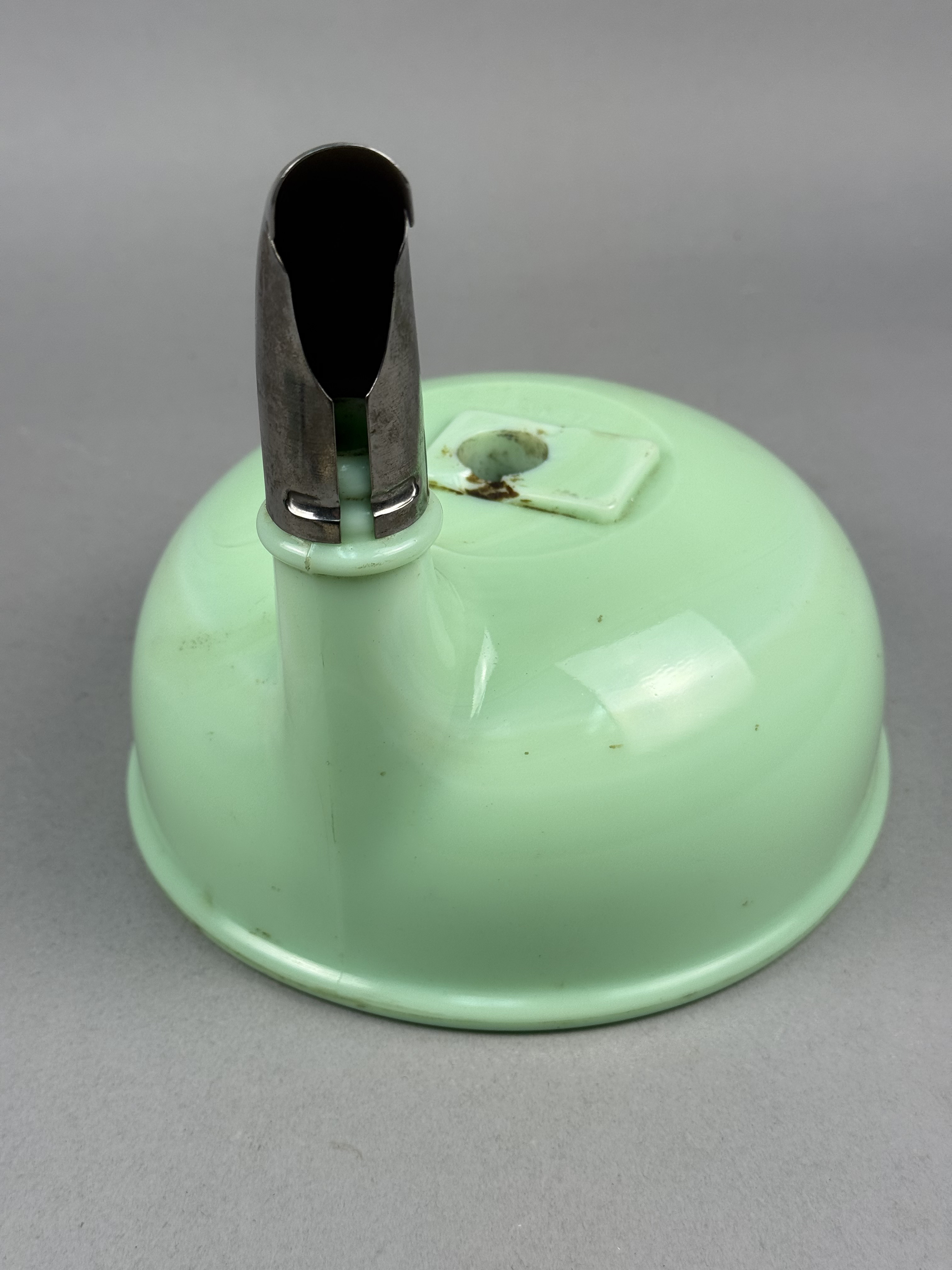 Vintage Uranium Jadeite Glass Juicer Attachment Bowl