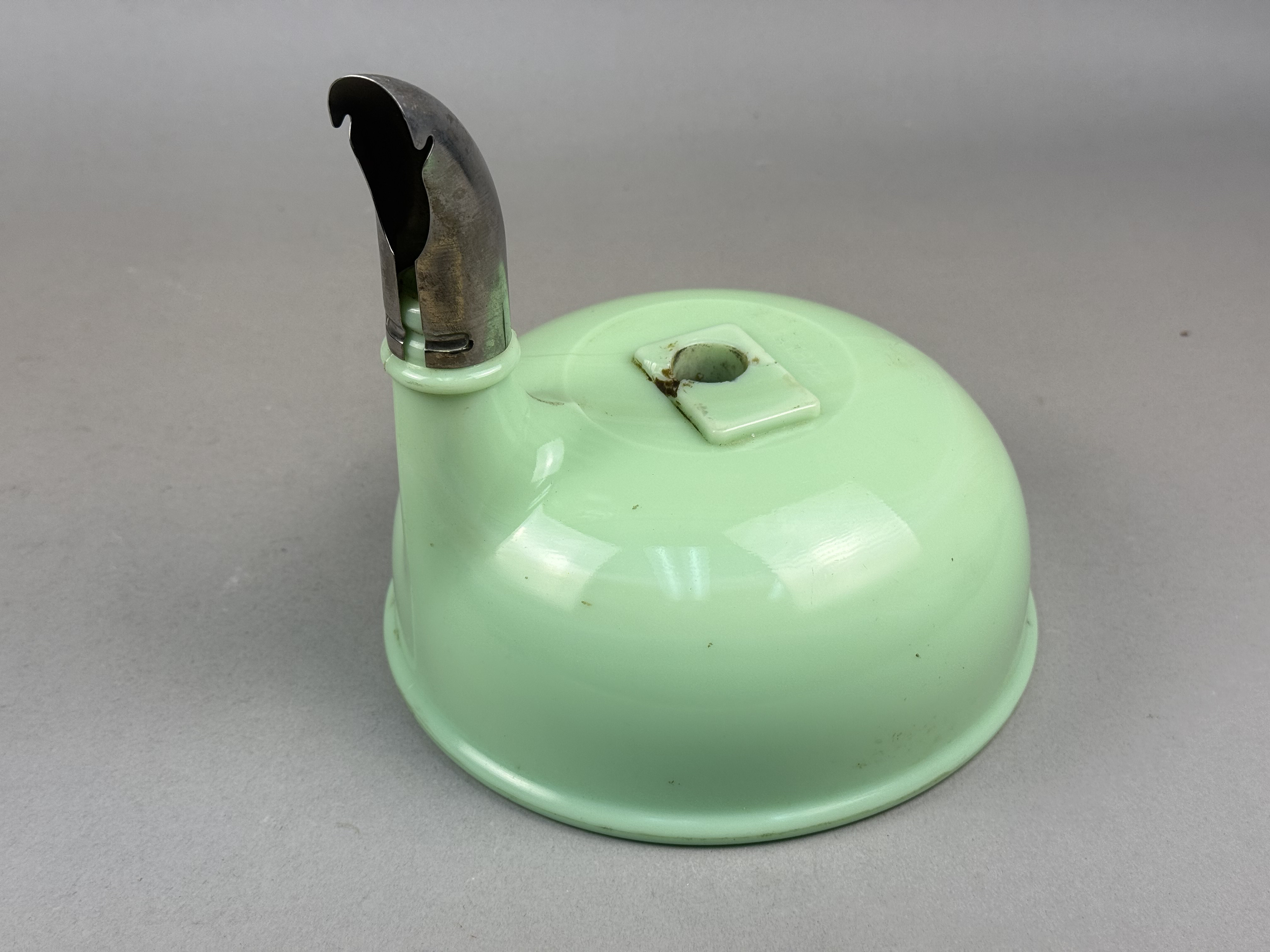 Vintage Uranium Jadeite Glass Juicer Attachment Bowl