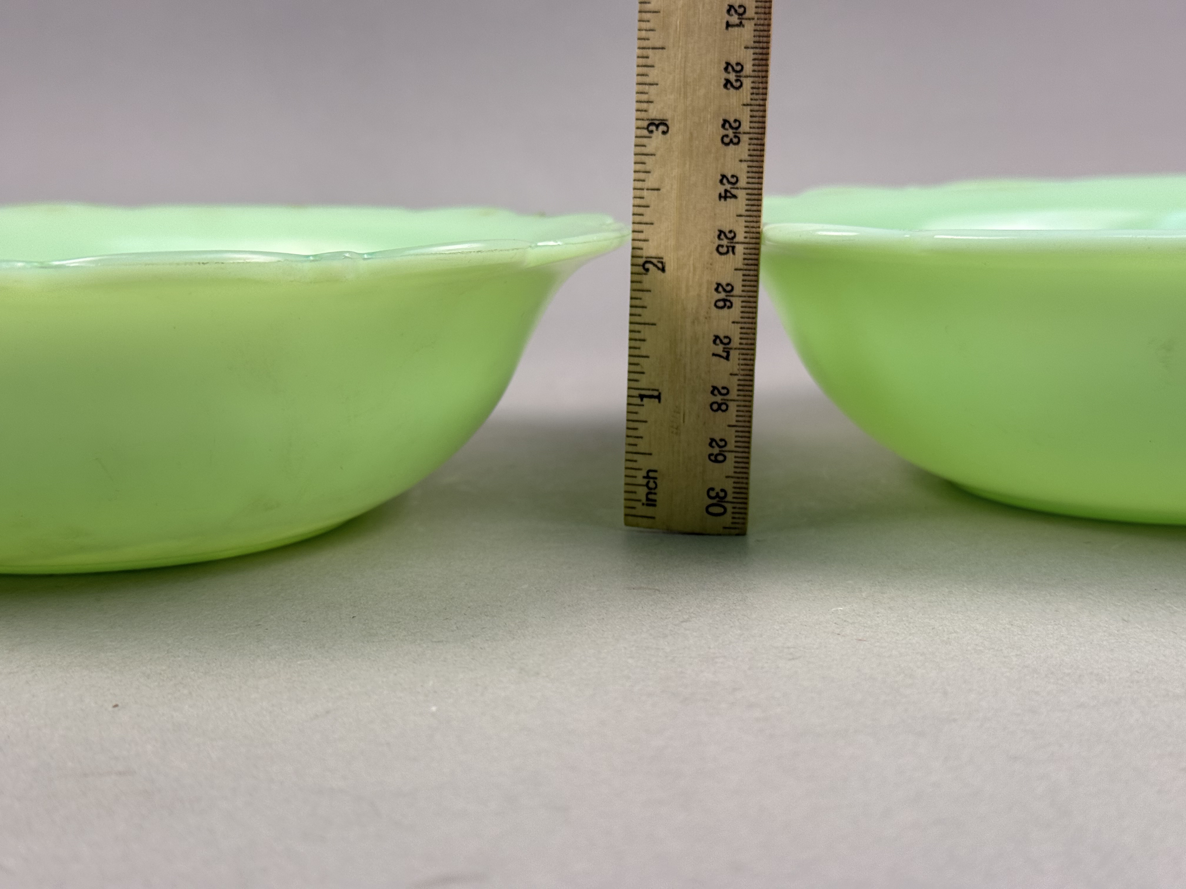 McKee Glass Jadeite Uranium Glass Bowls