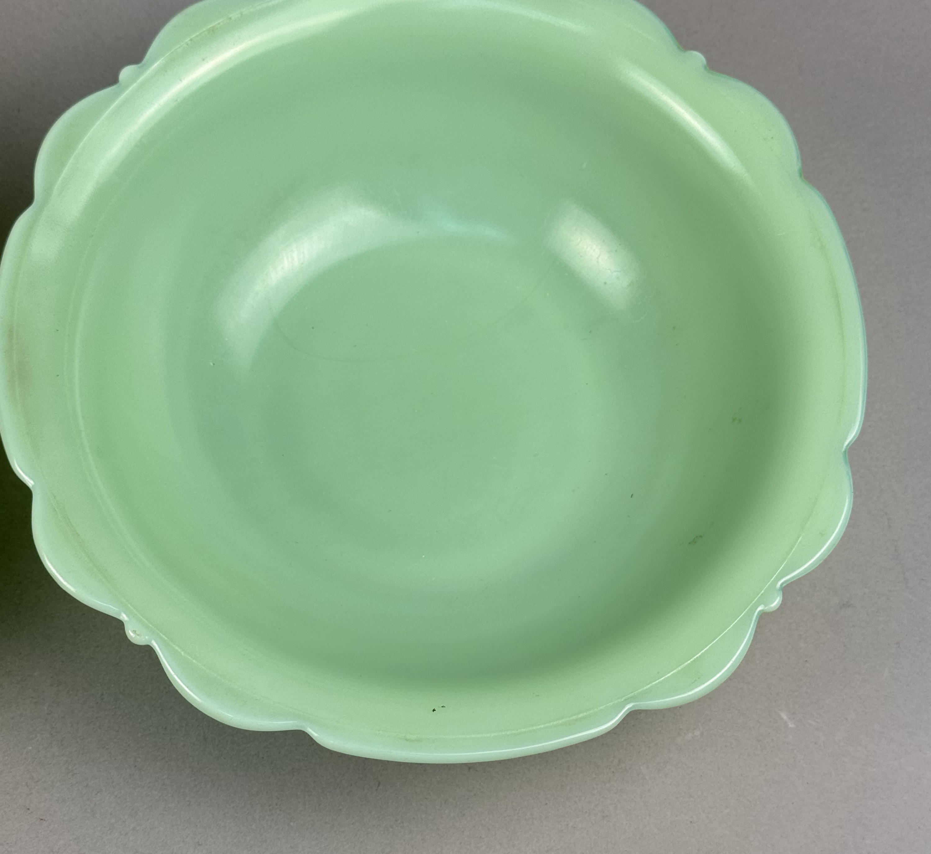 McKee Glass Jadeite Uranium Glass Bowls