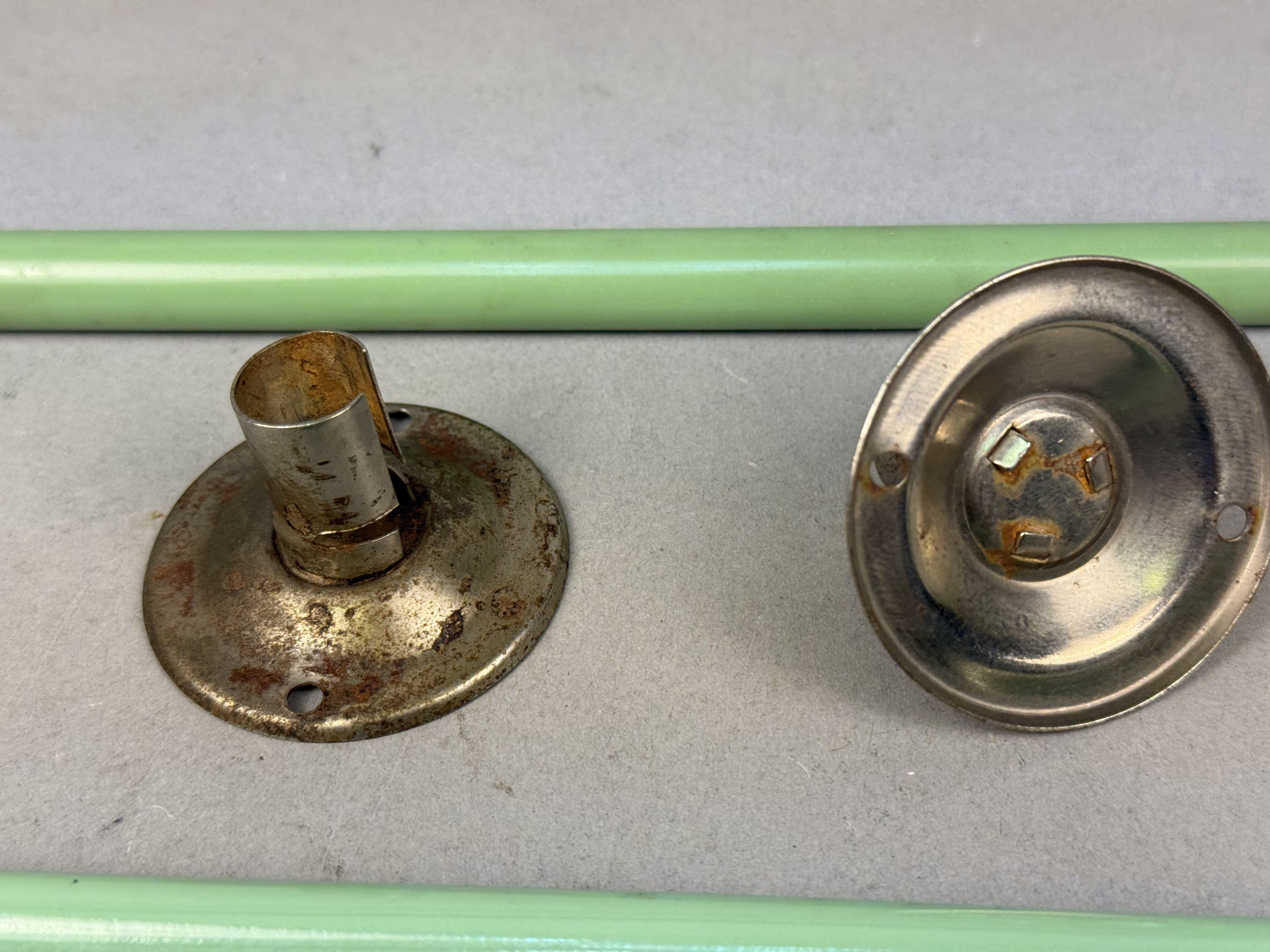 A Pair of Vintage Jadeite Towel Bars