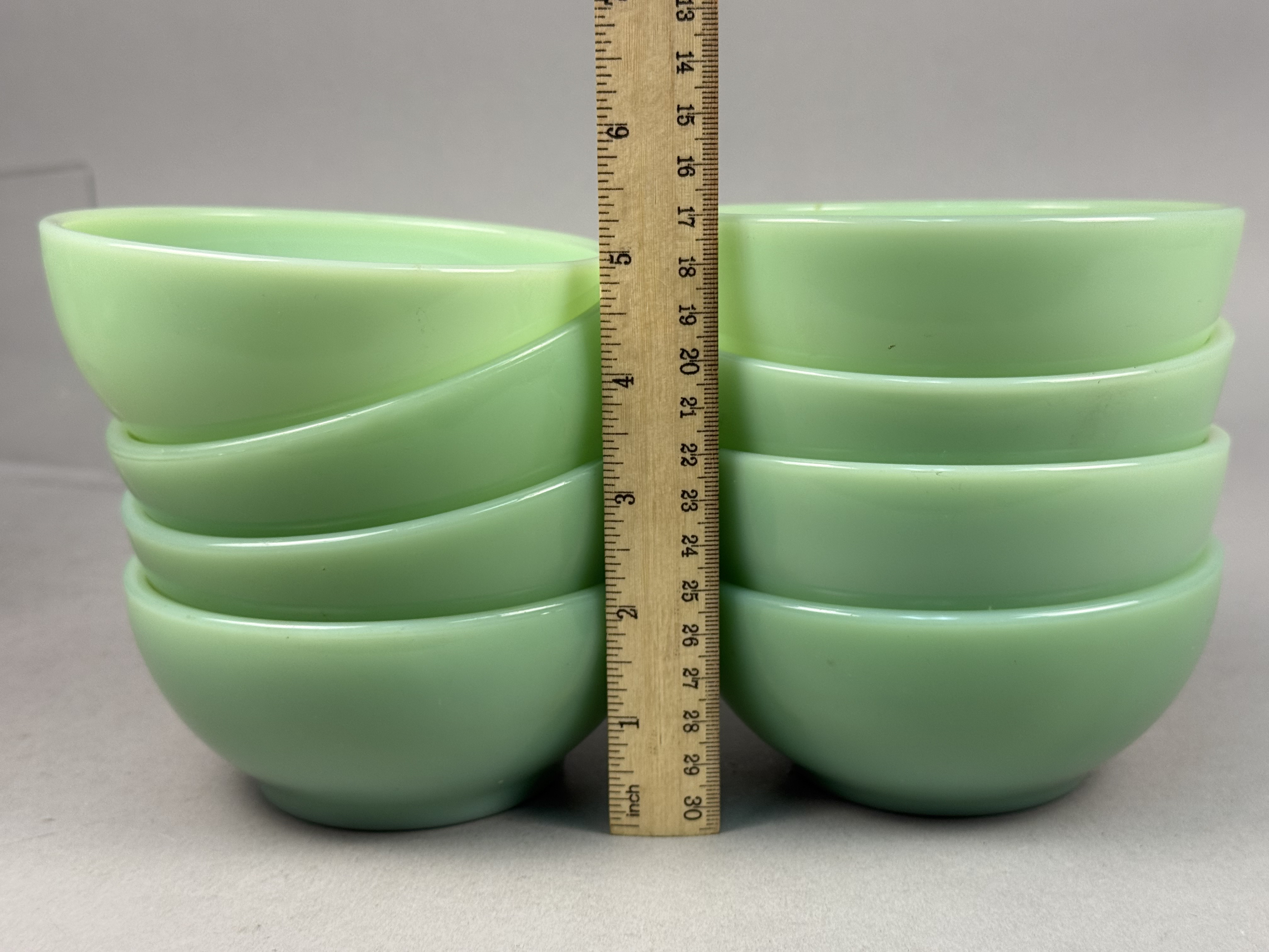 A Set of Vintage Jadeite Glass Chili Bowls