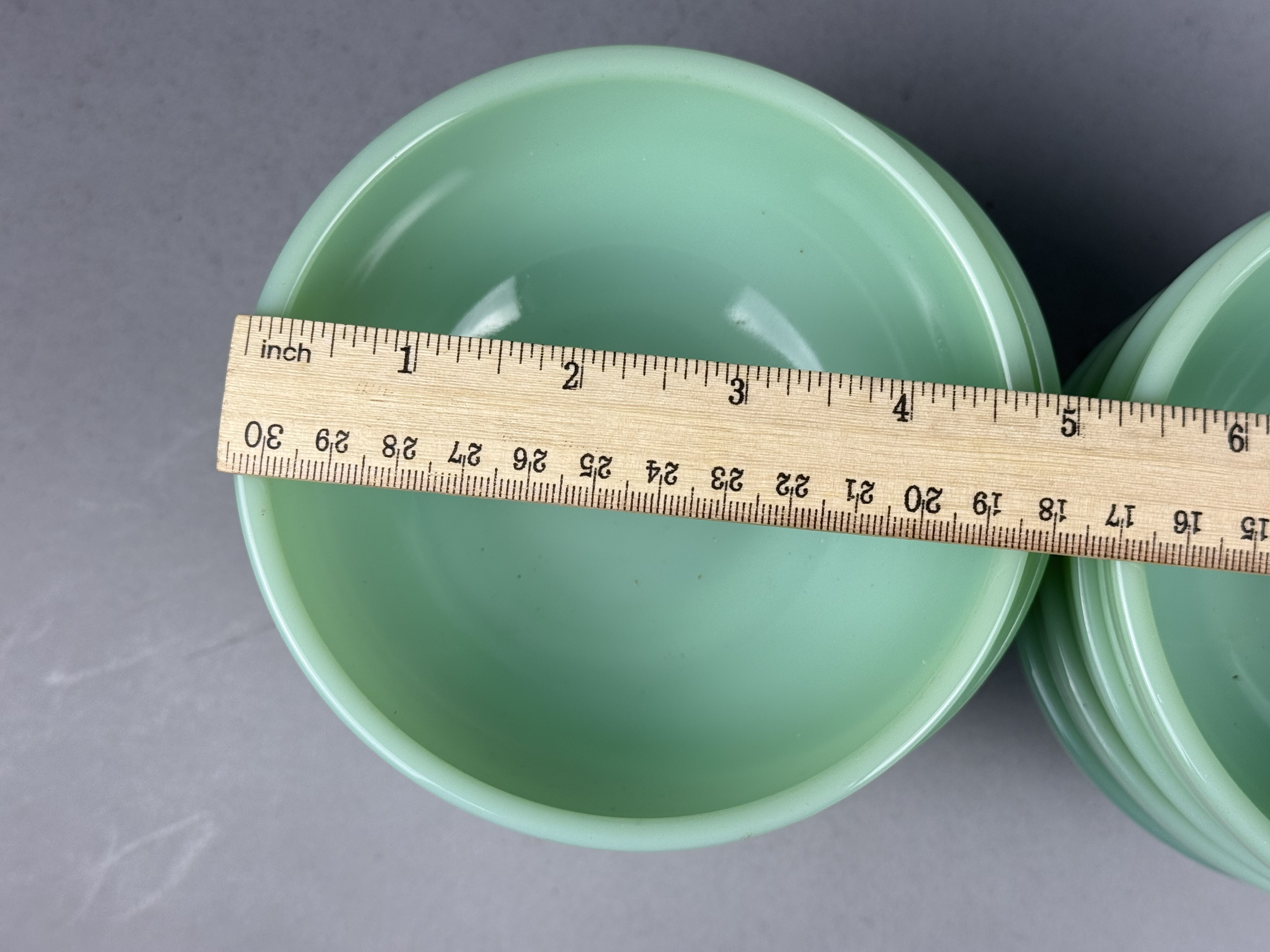 A Set of Vintage Jadeite Glass Chili Bowls