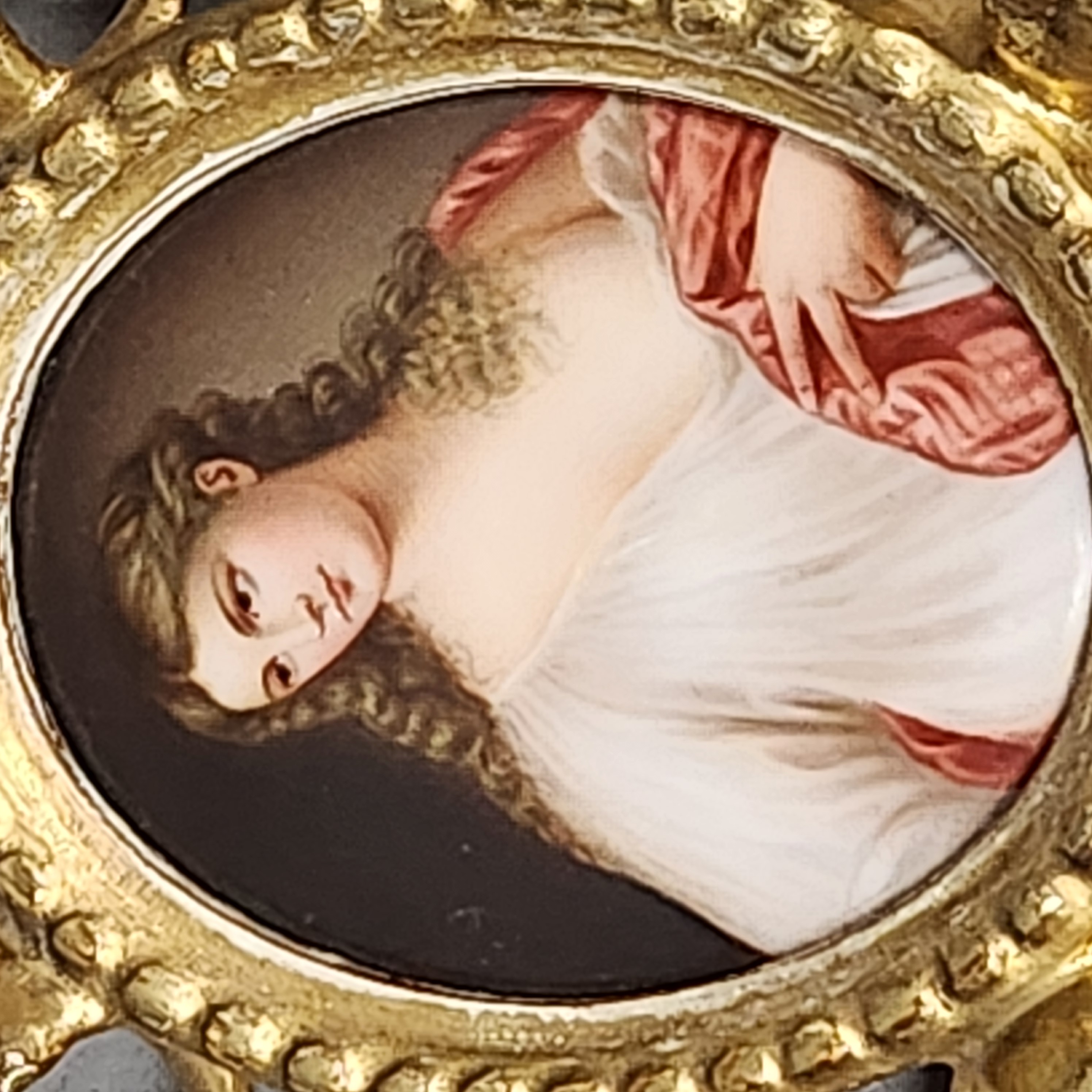Painted Porcelain Portrait Plaques