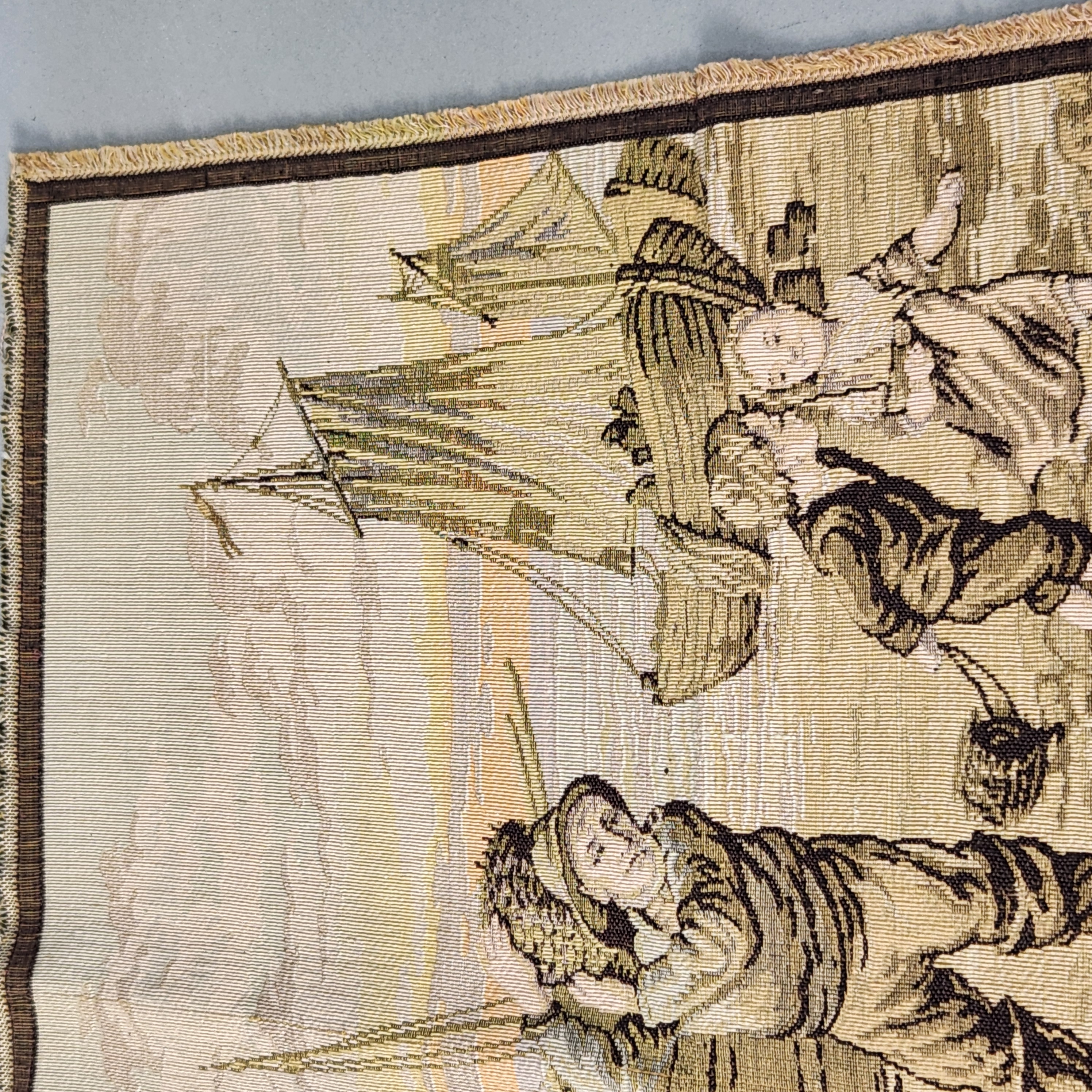 Machine-Woven Jacquard Tapestry Panel