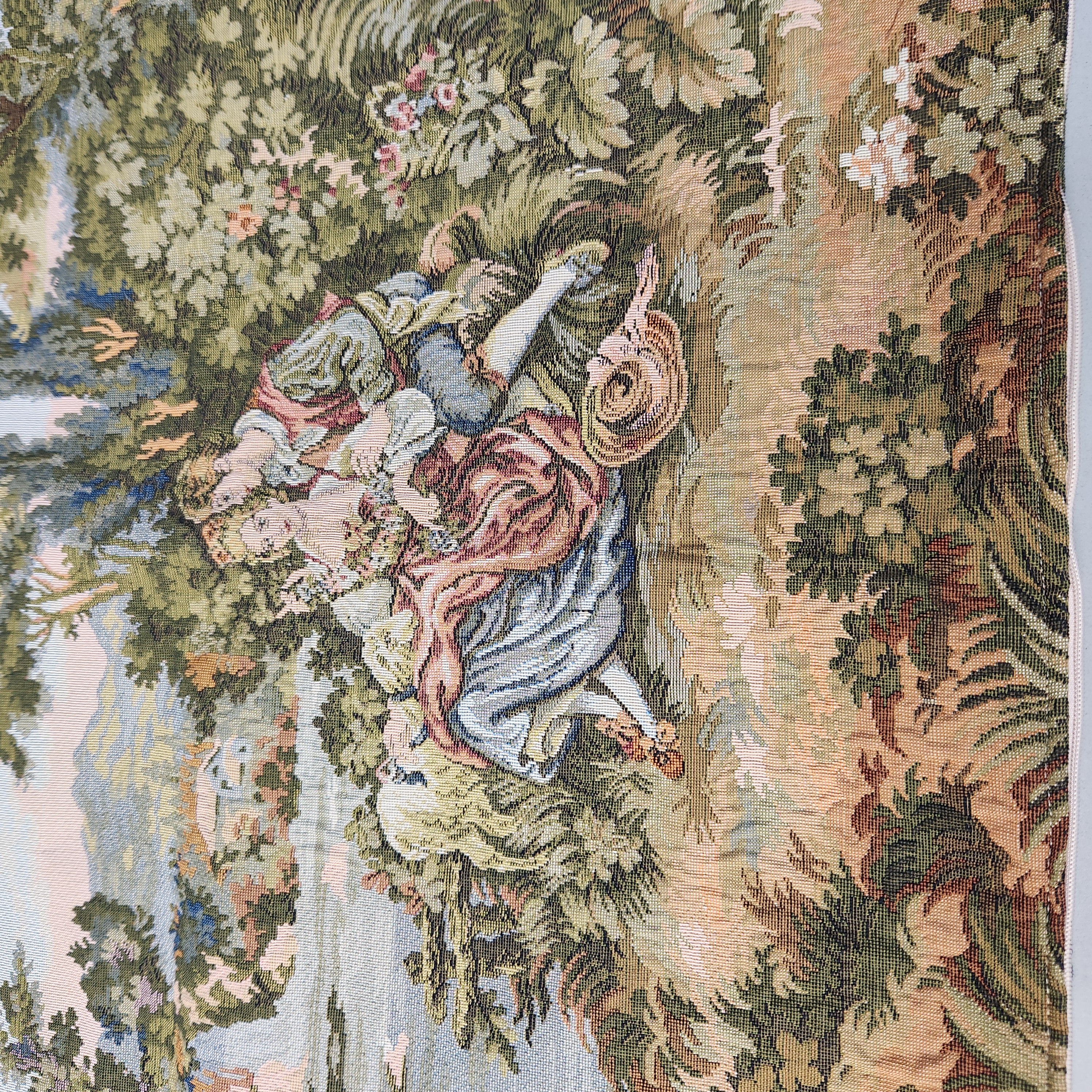 Rococo Style Woven Tapestry Pillow Cover
