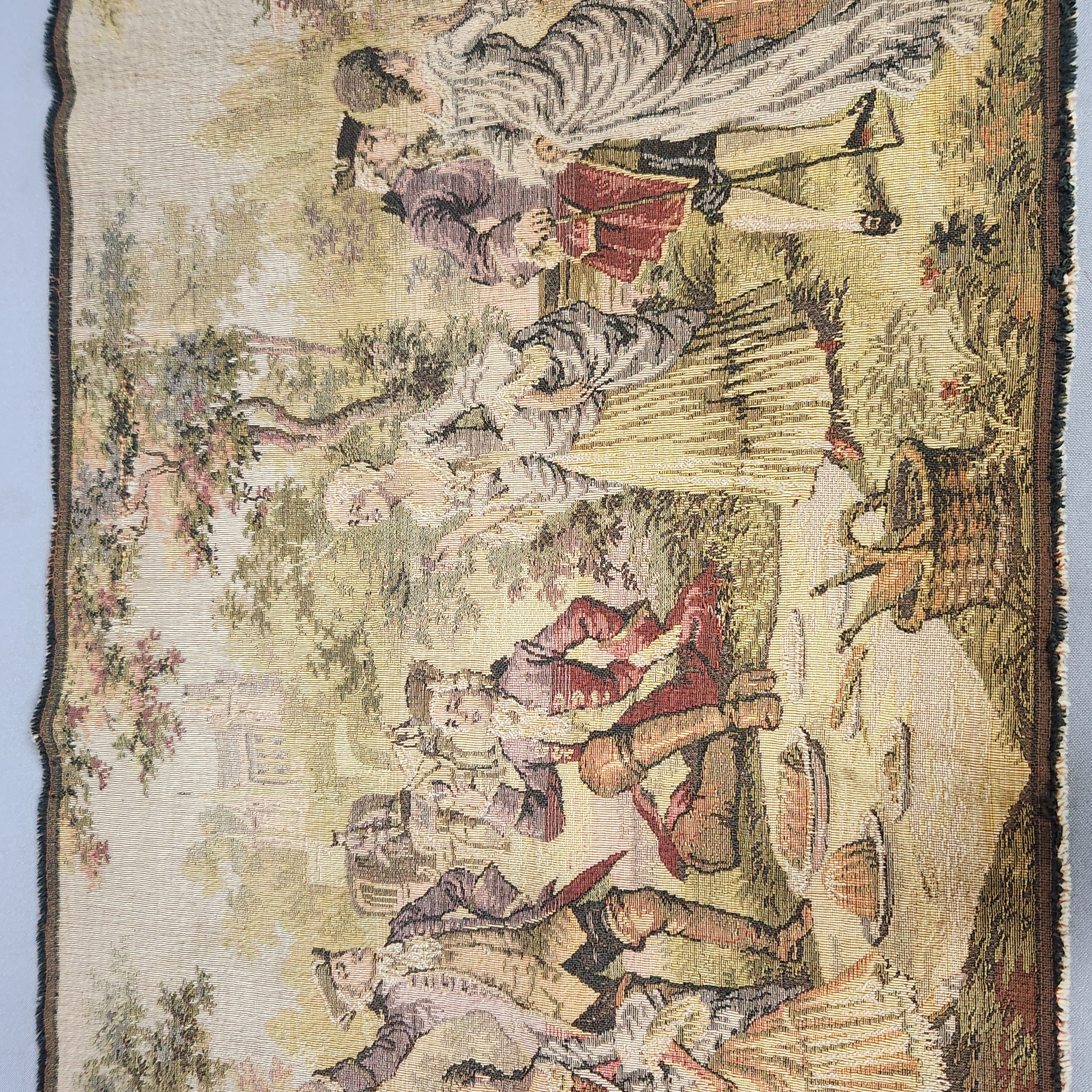 Woven Pastoral Fete Champetre Tapestry